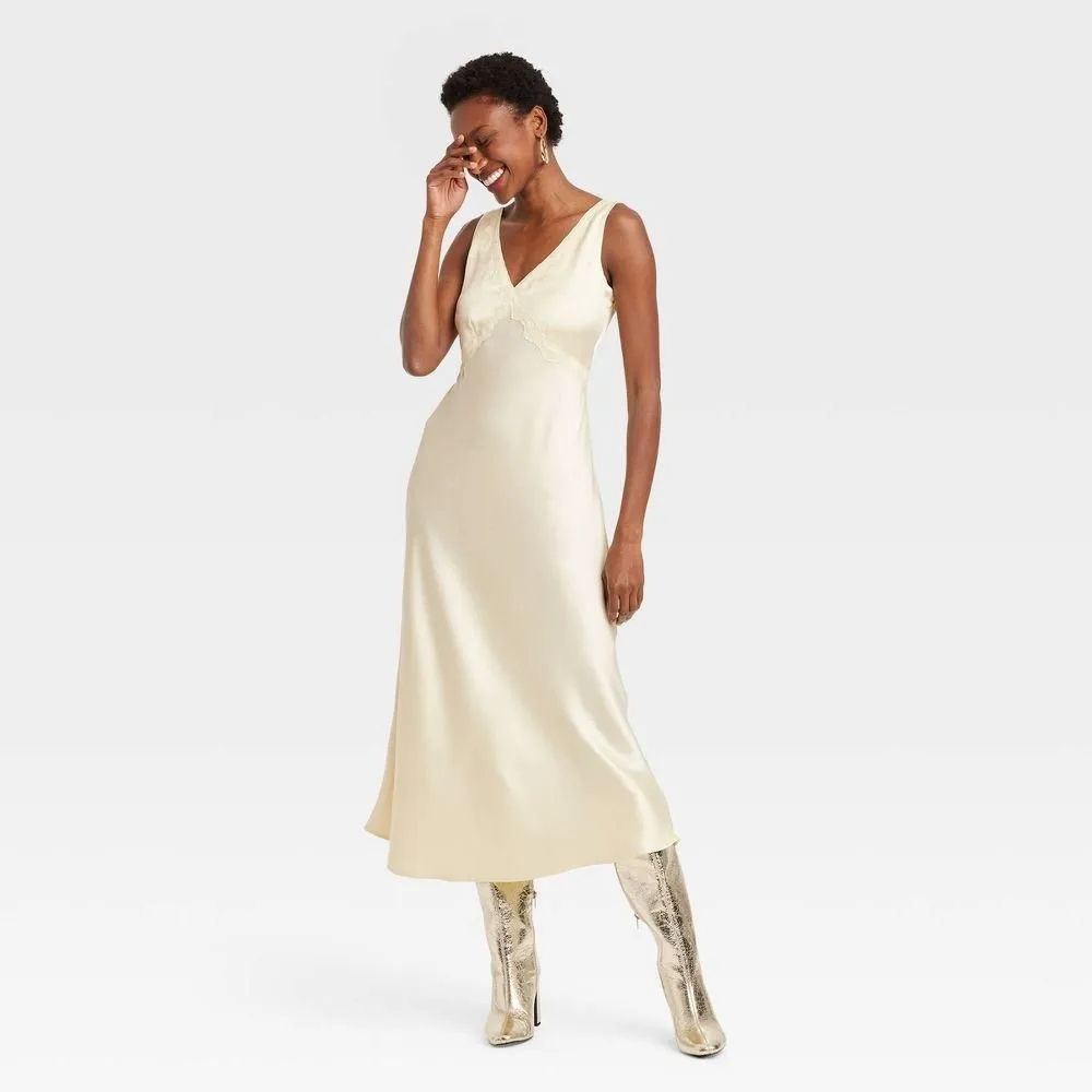 navy and cream dress Portofina Striped Midi and short sleeves 8.5.EXCLUSIONS Size:AU 18 Tawni Linen Dress White