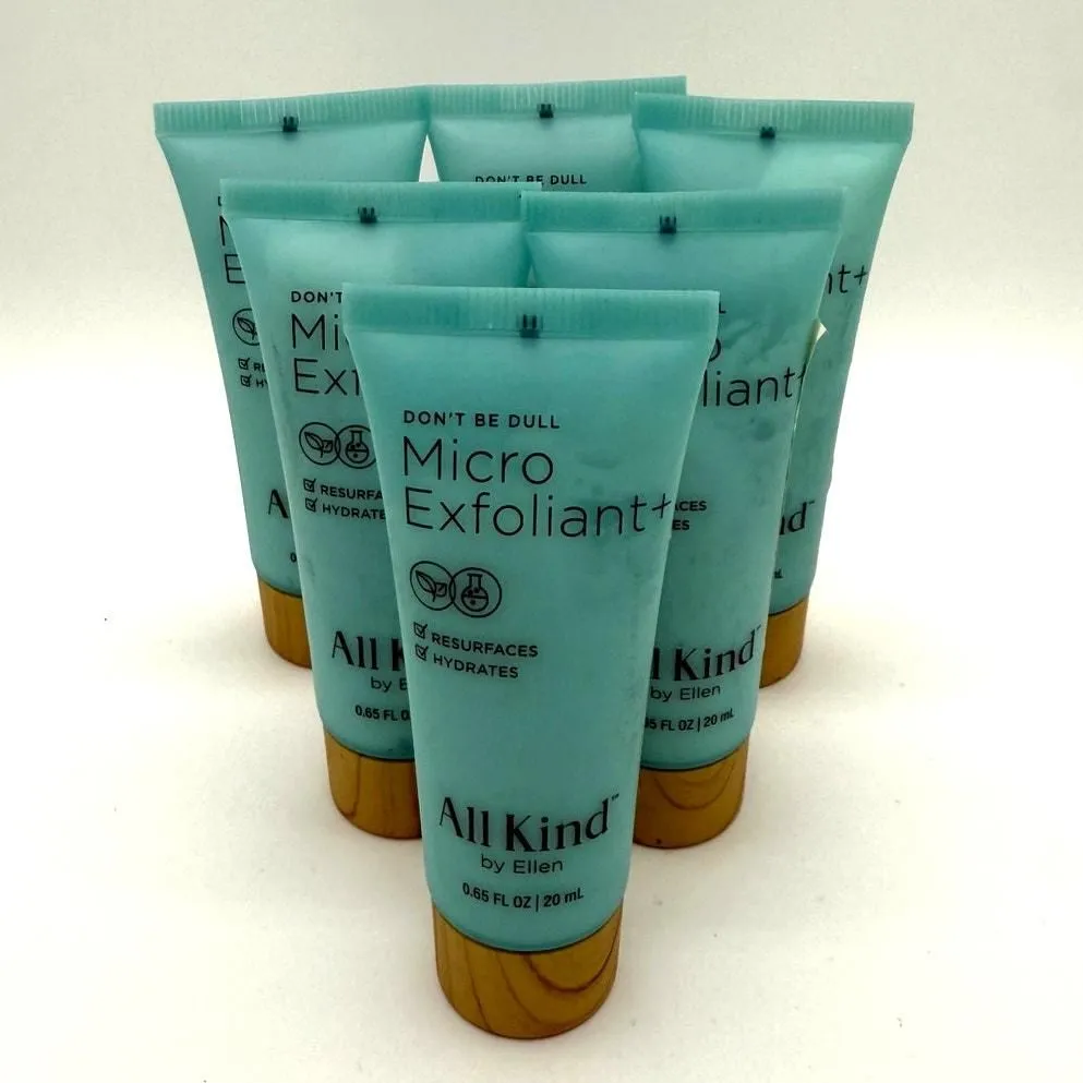 Product image for Lot of 6 All Kind by Ellen Micro Exfoliant Resurfaces Hydrates 0.65Oz/20ml