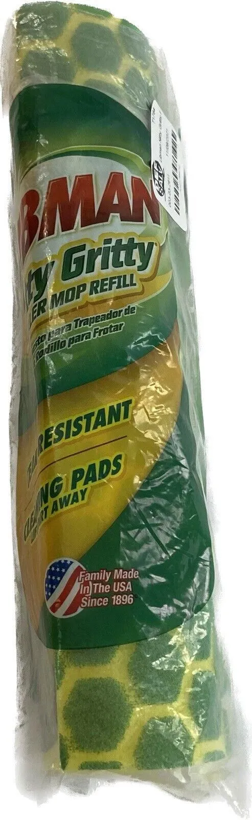 Product image for 1 Libman NITTY GRITTY Roller Mop Refill Tear Resistant New Open Package