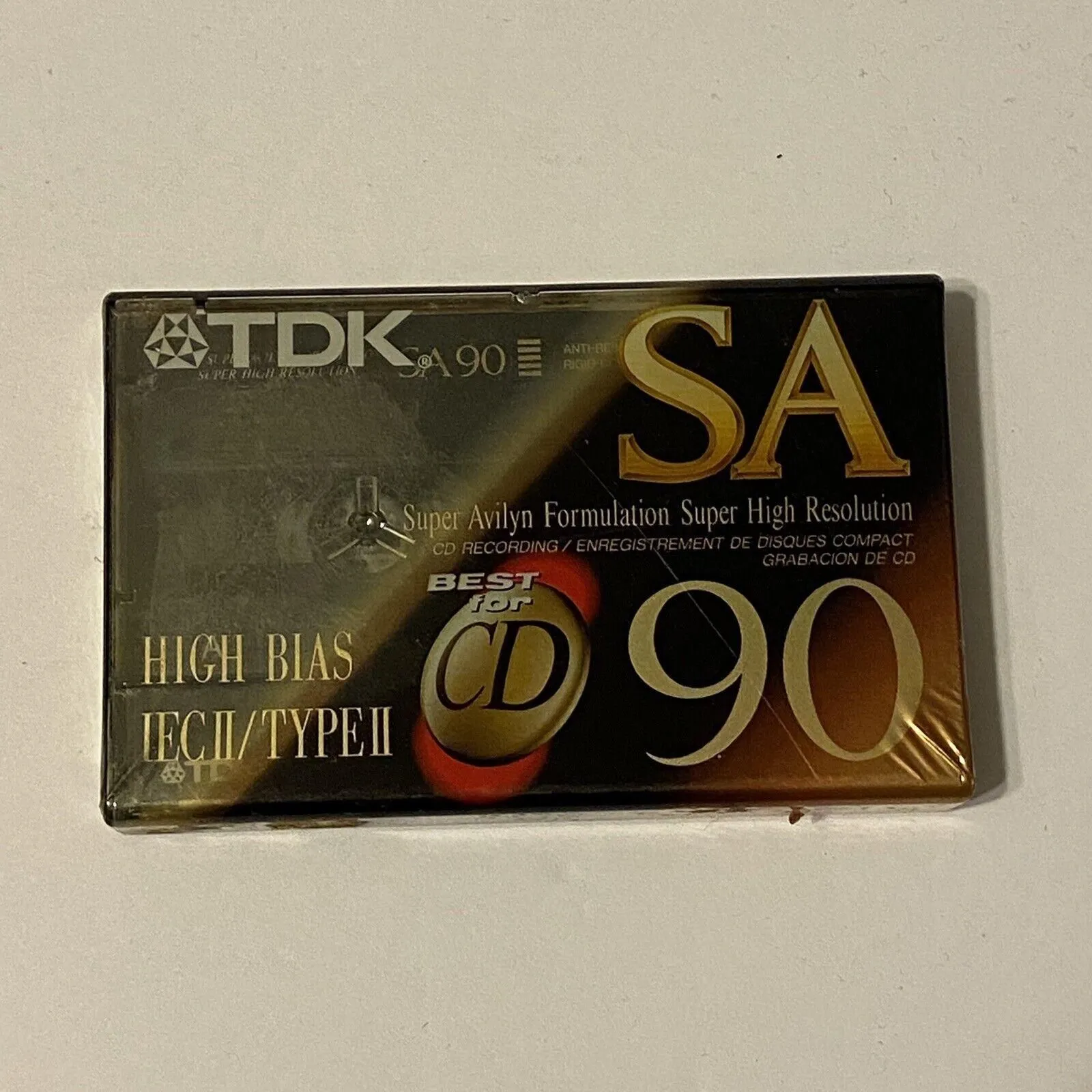 Product image for TDK SA90 Cassette Tapes Blank IEC Type II High Bias New Sealed - mint-m-