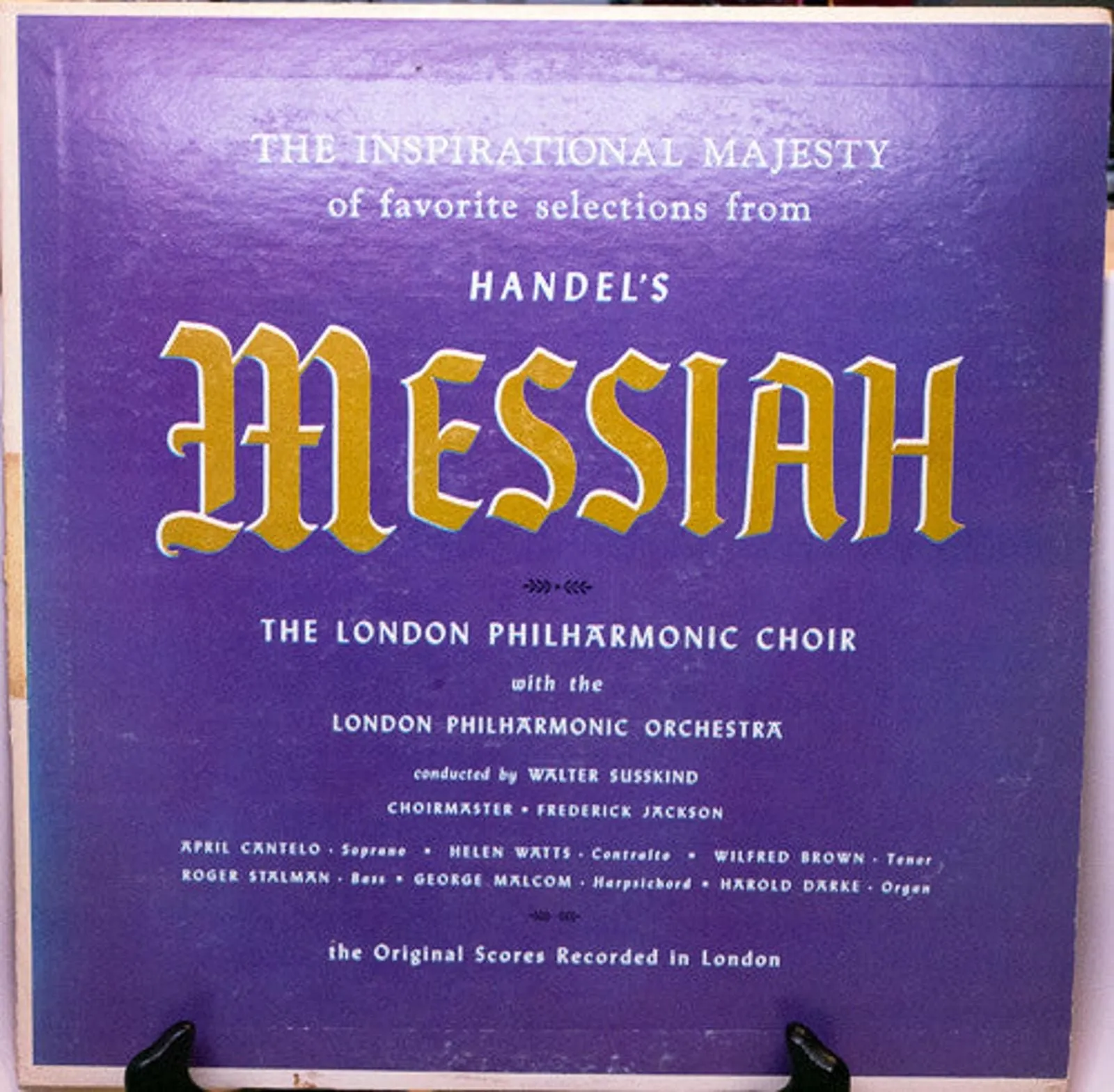 Product image for Handel* / The London Philharmonic Choir* With The London Philharmonic Orchestra Conducted By Walter Susskind… - The Inspirational Majesty Of Favorite
