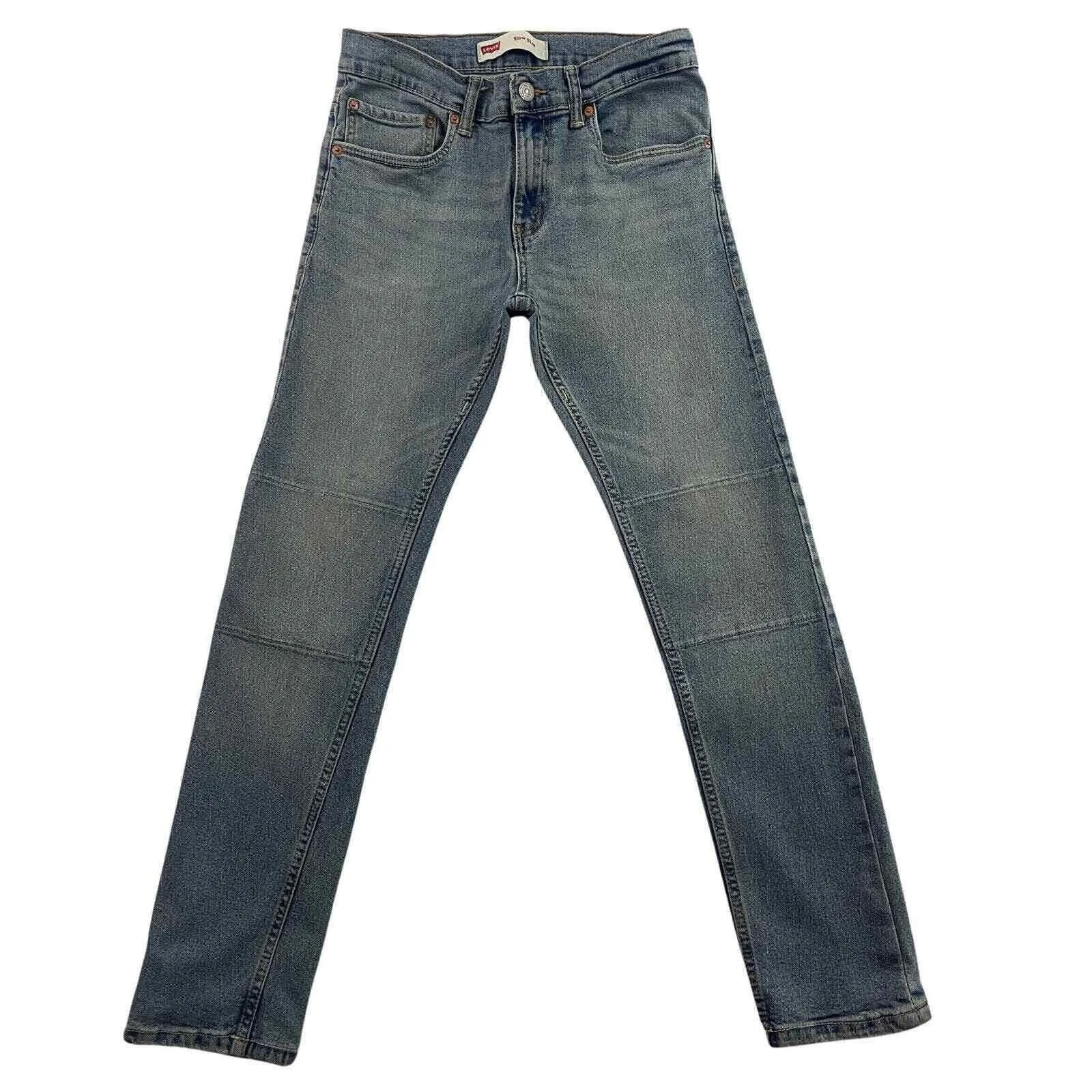 Product image for Levis 511 Jeans Youth Size 16 Reg 28x28 Blue Slim Fit Performance Stacked Denim - pre-owned---good - Levi's