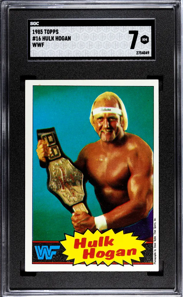 Product image for Hulk Hogan 1985 Topps #16 WWF SGC7 NEAR MINT