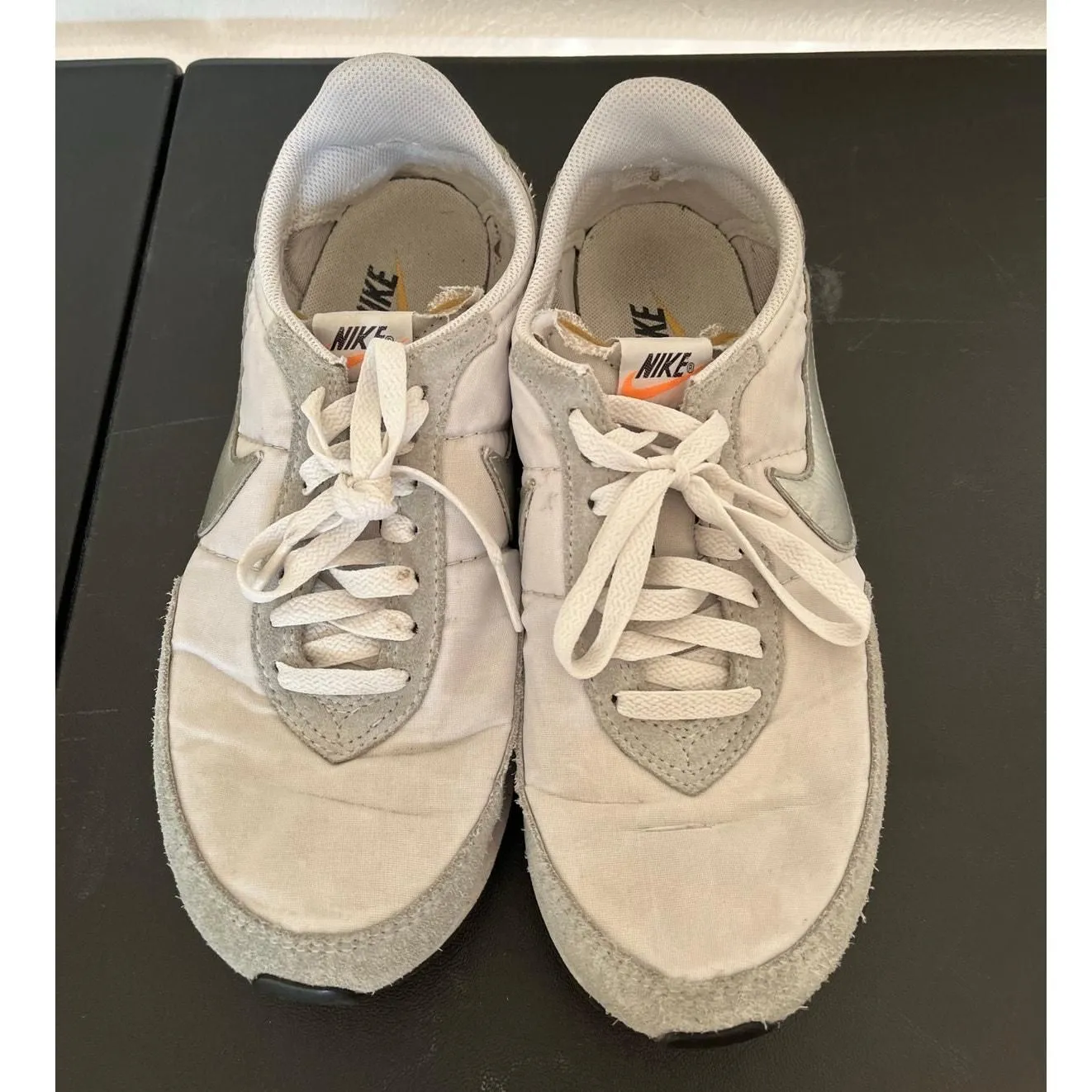 Product image for Nike Waffle Trainer 2 White Metal Silver Women's sneakers Size 9.5 - Nike