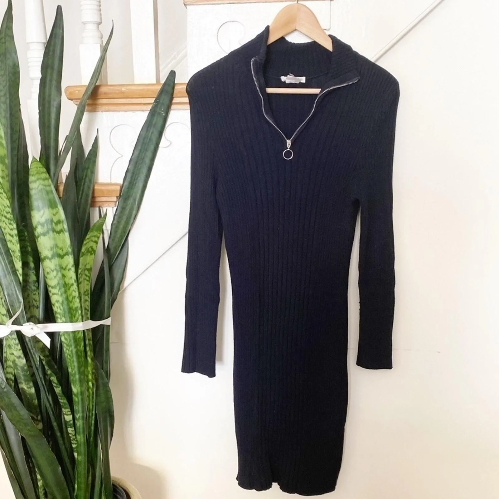 Product image for Cooperative navy blue zip front sweater dress sz S - new-without-tags - Cooperative