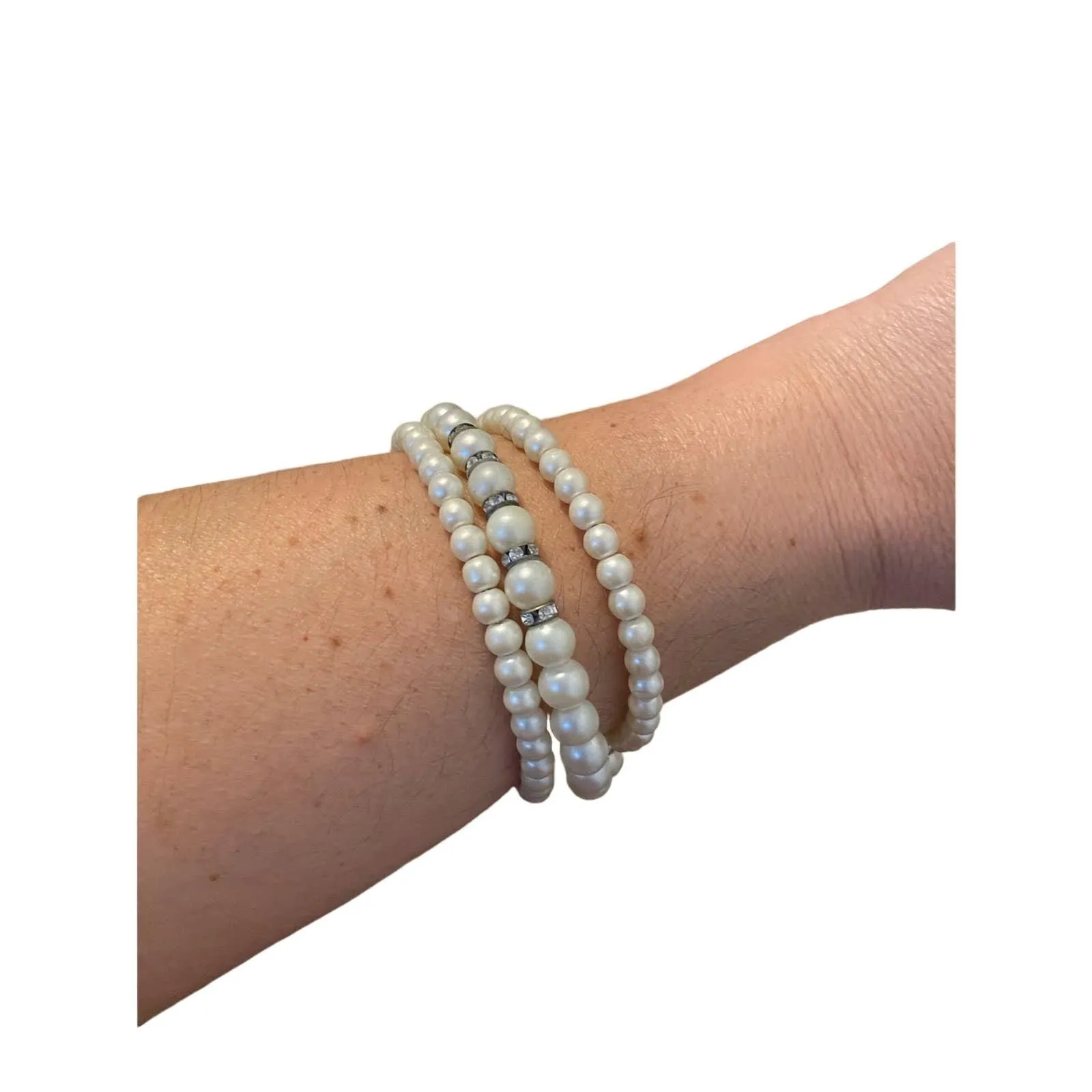 Product image for faux pearl wrap bracelet - pre-owned---good
