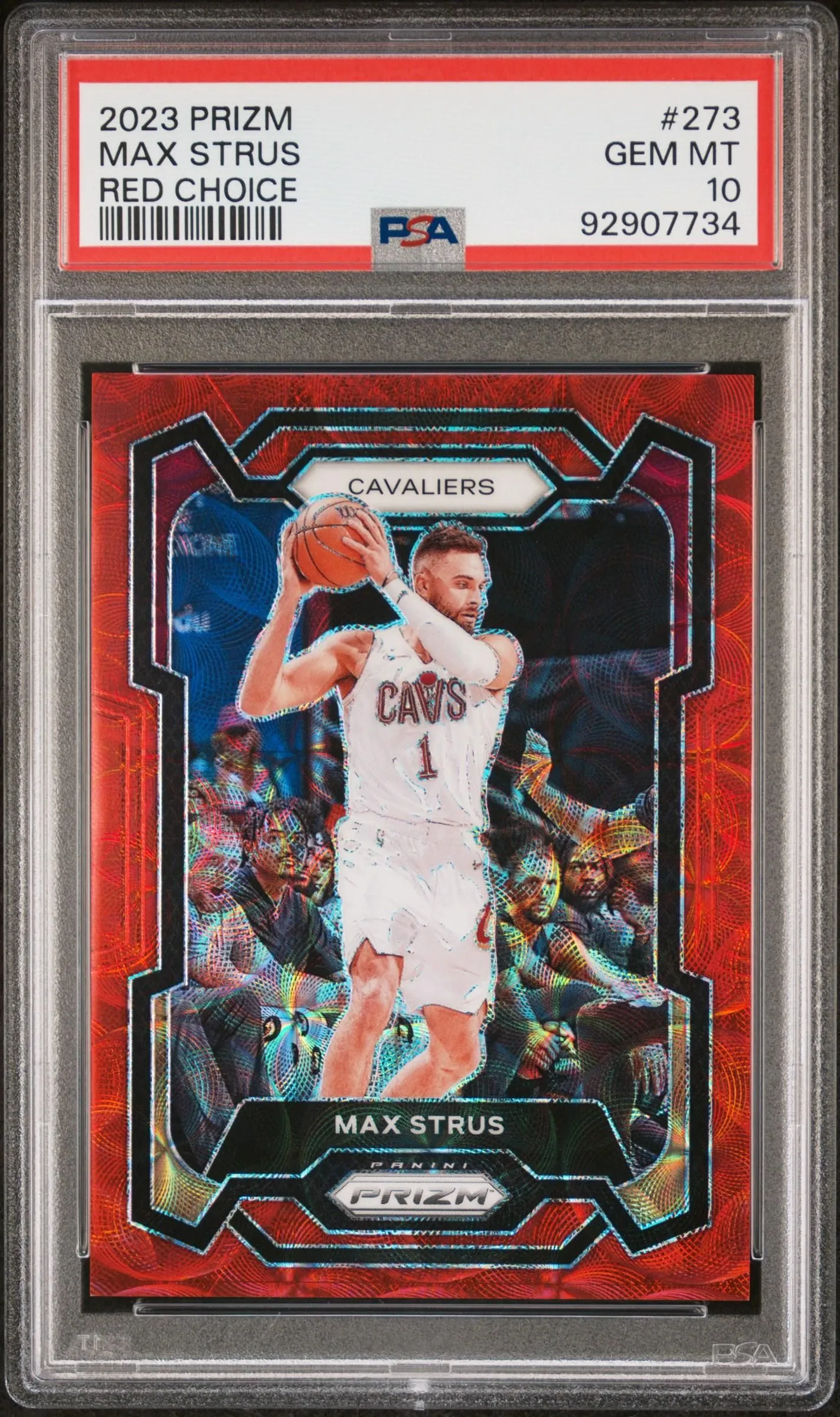 Product image for Max Strus 2023-24 Panini Prizm #273 Red Choice /88 PSA10 GEM MT