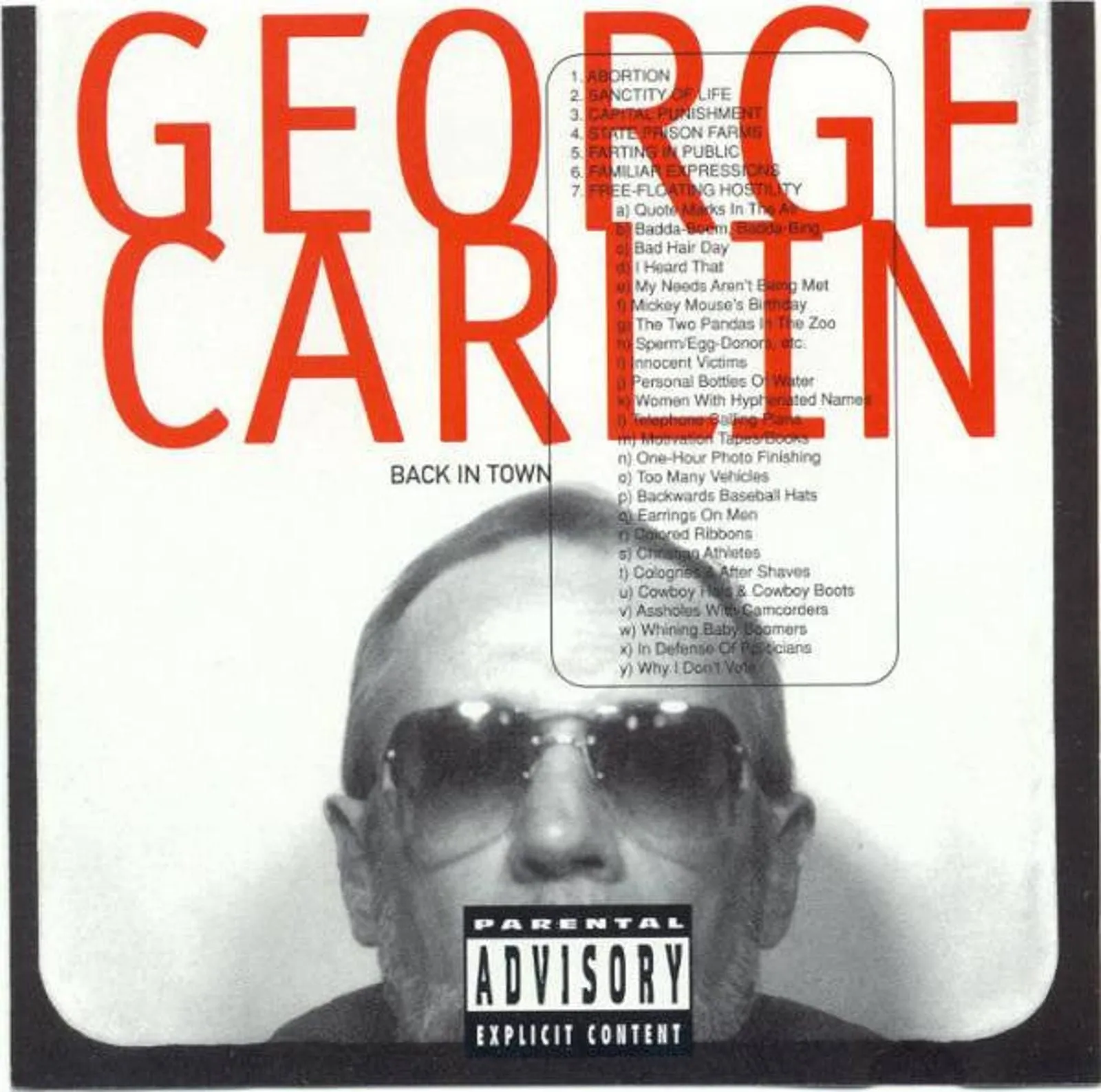 Product image for George Carlin - Back In Town (CD, RE, RP)