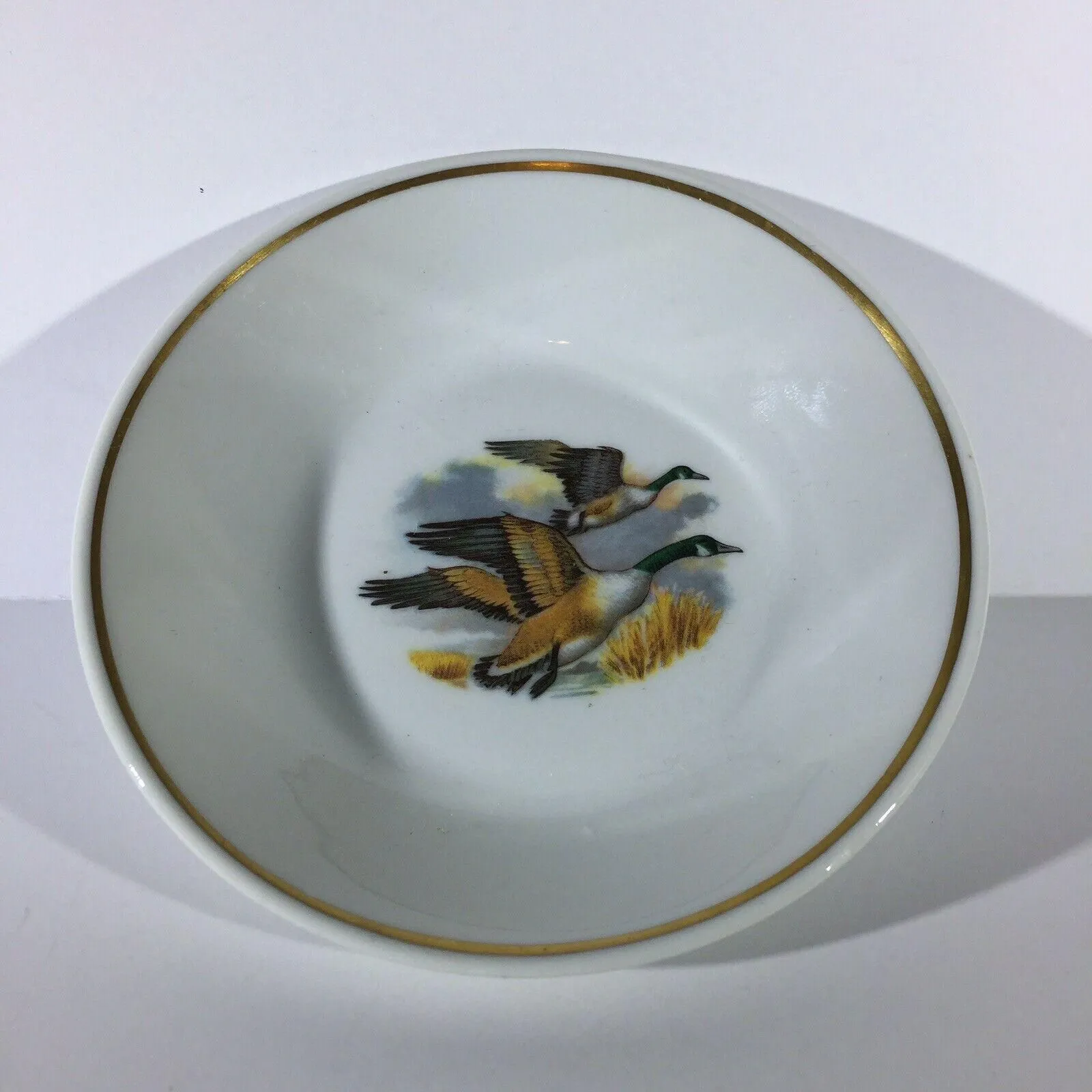Product image for Berry CNP Haute Porcelaine Demitasse Single Saucer Replacement Piece Birds Geese