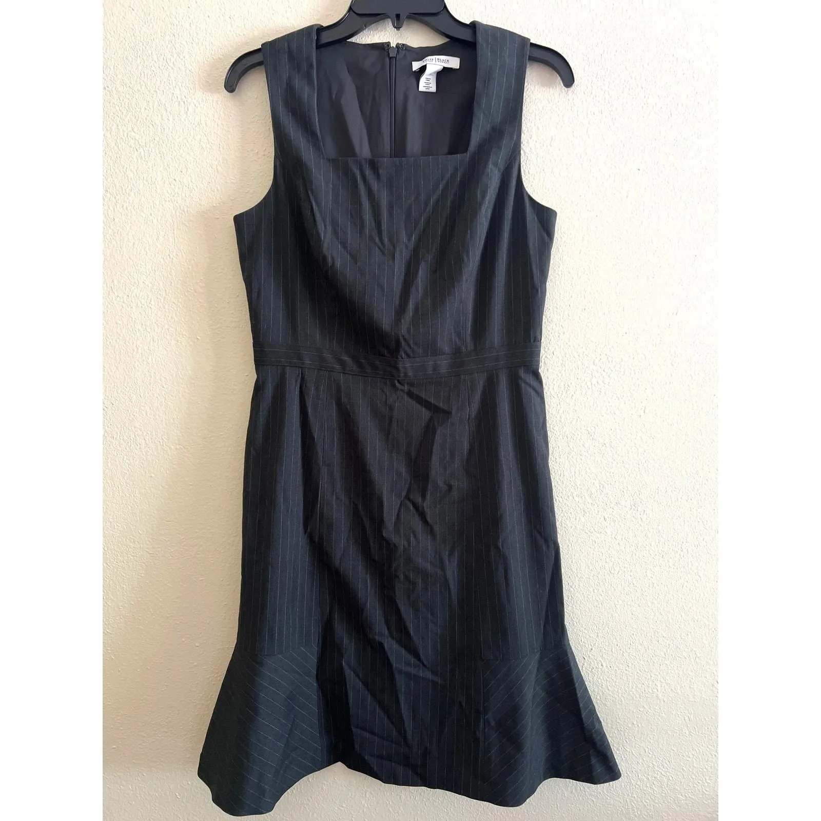 Product image for White House Black Market Charcoal Gray Pinstripe Dress Size 6 Pre-Loved - Dresses - 6 - pre-owned---good - White House Black Market