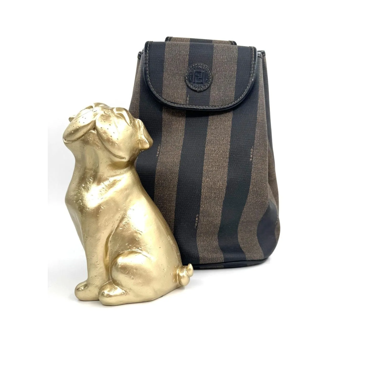 Product image for Fendi Striped Pequin Sling Bag Backpack