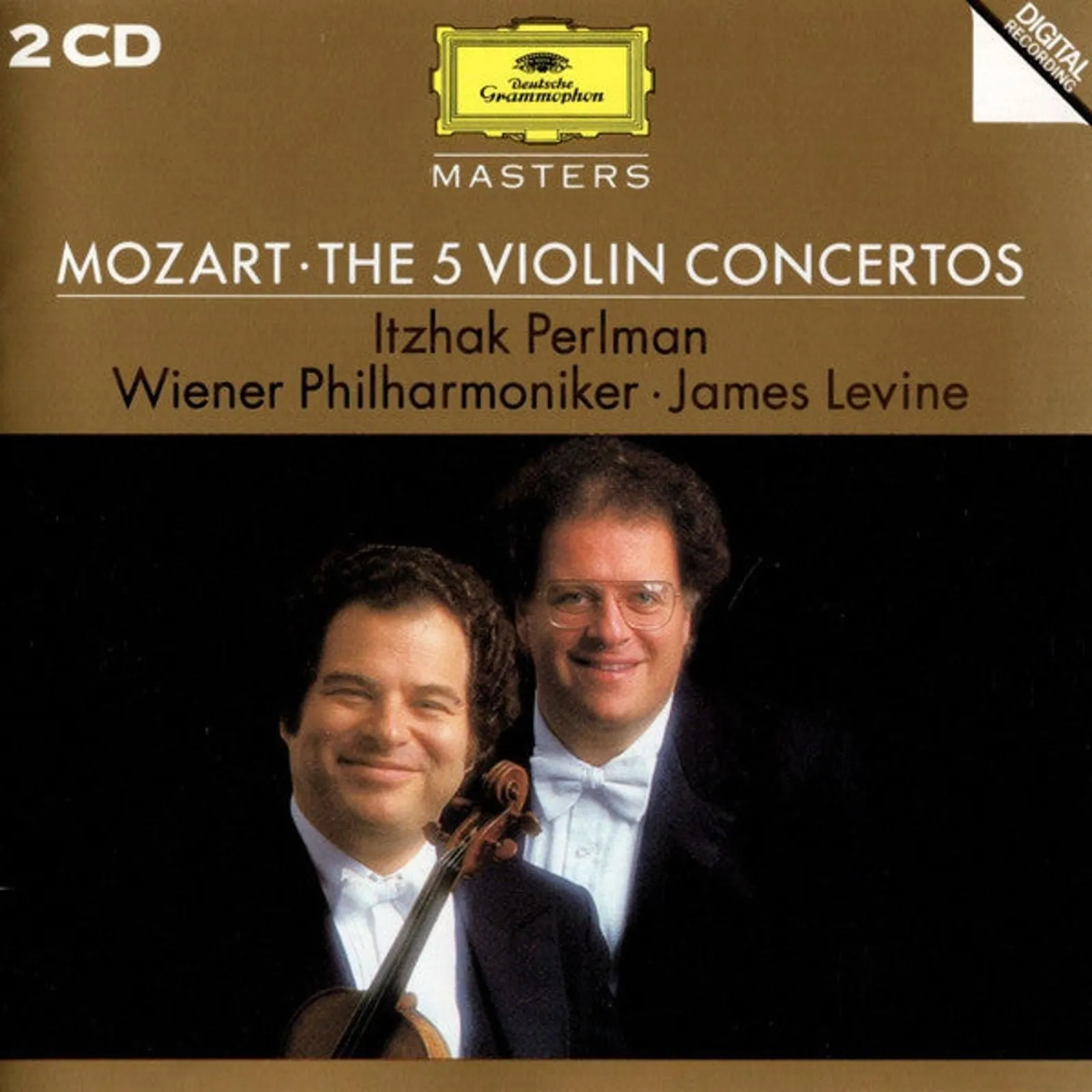 Product image for Wolfgang Amadeus Mozart, Itzhak Perlman, James Levine , Wiener Philharmoniker - Mozart - The 5 Violin Concertos (2xCD, Comp, Club, RE)