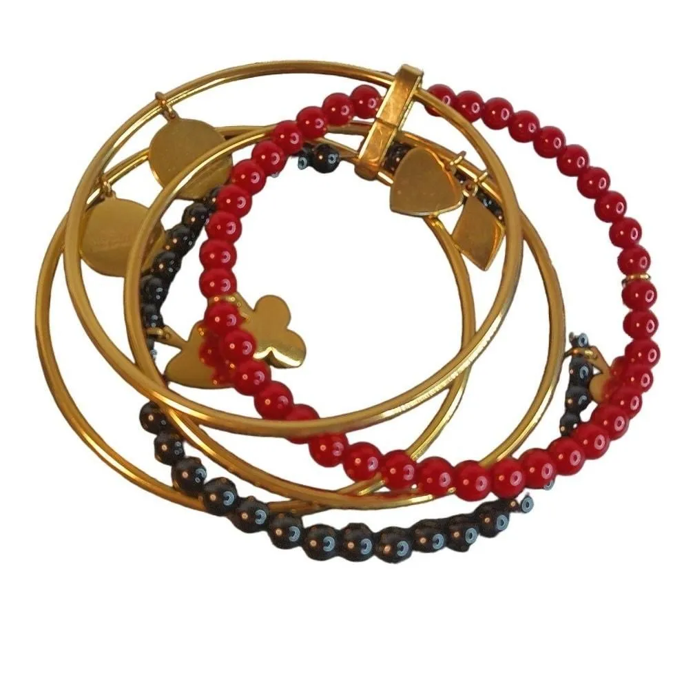 Product image for Moschino Cheap and Chic Bangle Beaded Bracelet Set Playing Card Theme Box Vtg - pre-owned---good