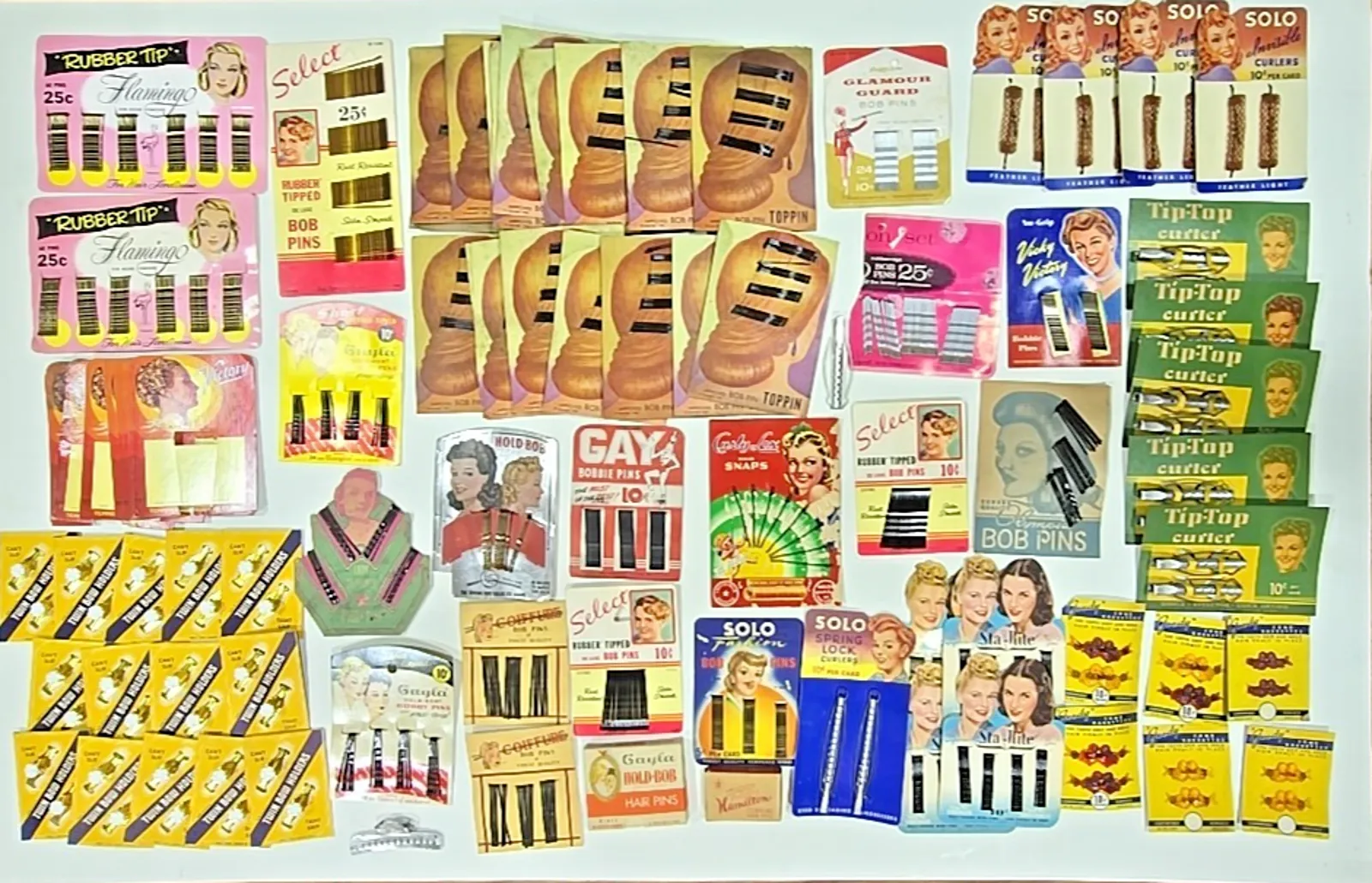 Product image for Huge Lot Of Over 70 Vintage Hair Pin’s Wave Clips Curlers Bow Holders Etc HB1