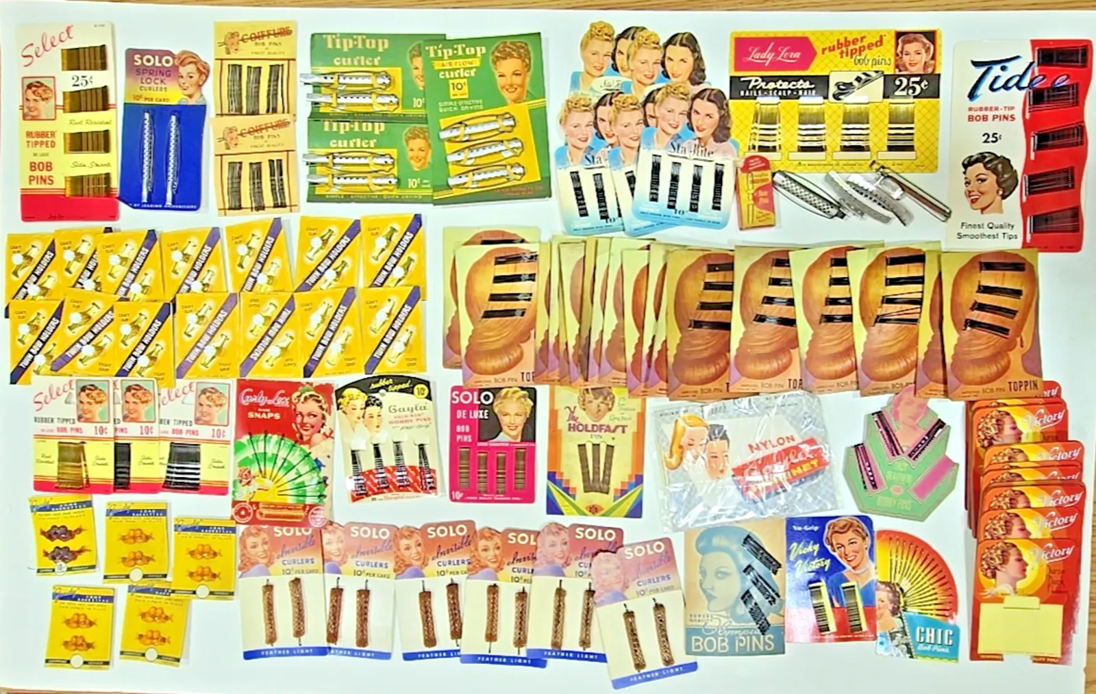 Product image for Huge Lot Of Over 70 Vintage Hair Pin’s Wave Clips Curlers Bow Holders Etc HB5