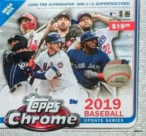 Product image for 2019 Topps Chrome Update Series Baseball Factory Sealed Mega Box