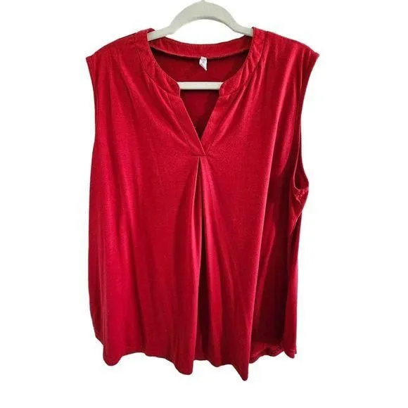 Product image for Newchoice sleeveless blouse, red, sz 2X #57