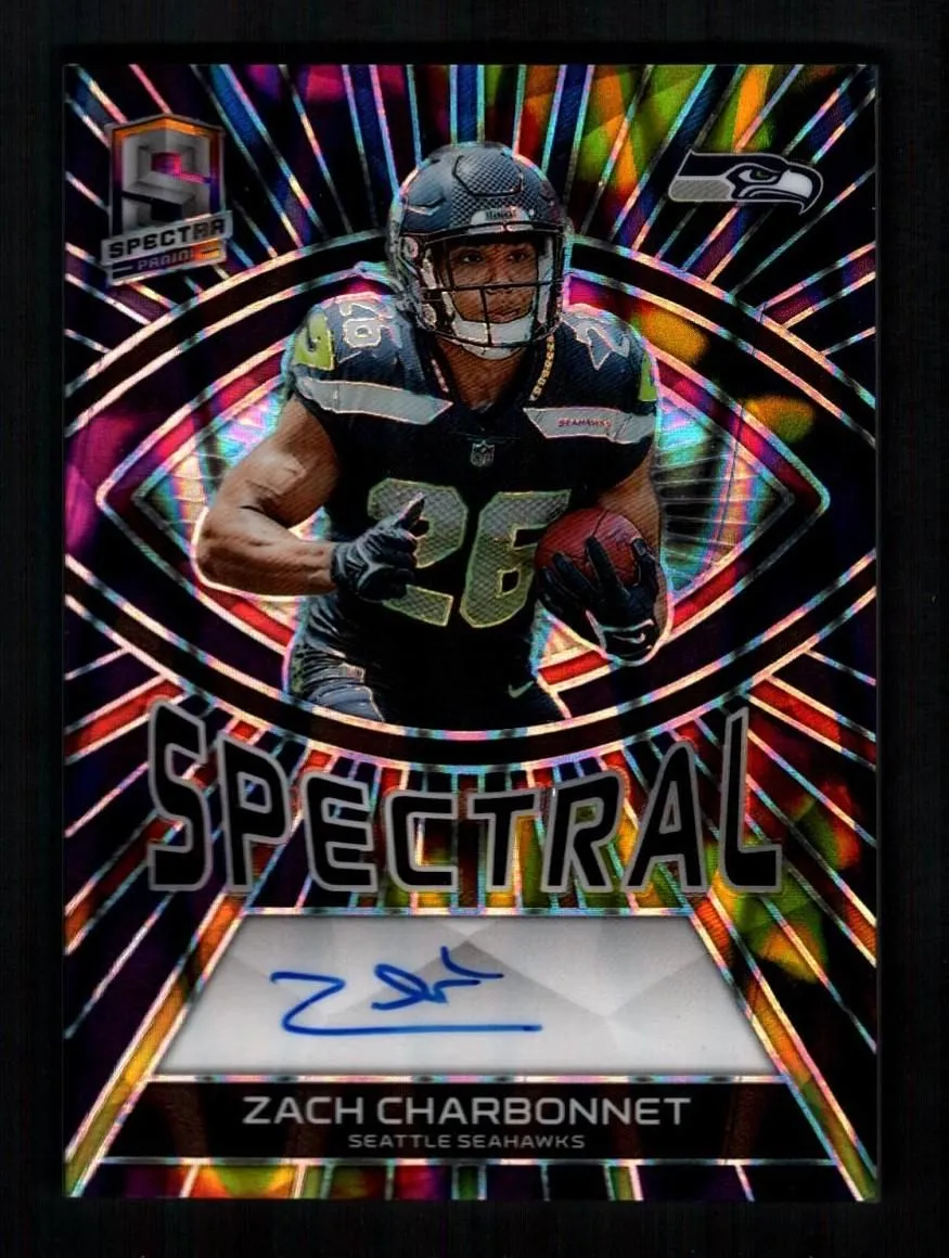 Product image for Zach Charbonnet 2023 Panini Spectra #SS-ZCH Spectral Signatures /75 Auto