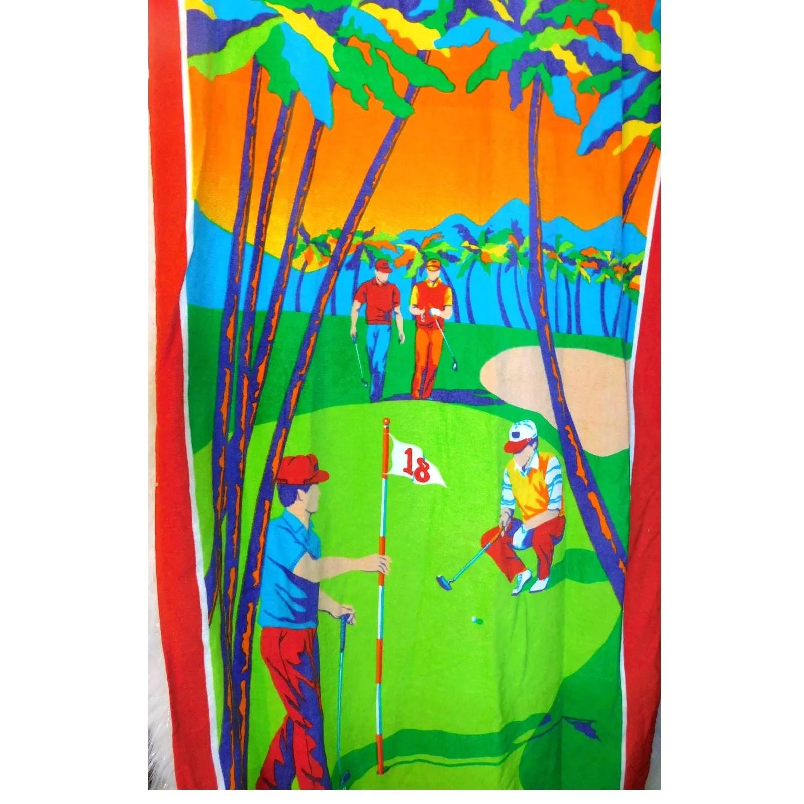 Product image for Vintage Hilasal Beach Bath Towel Golf Tropical New