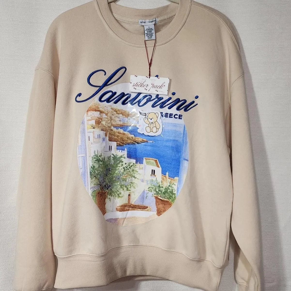 Product image for Santorini Greece women's size small sweatshirt - new-with-tags - santorini
