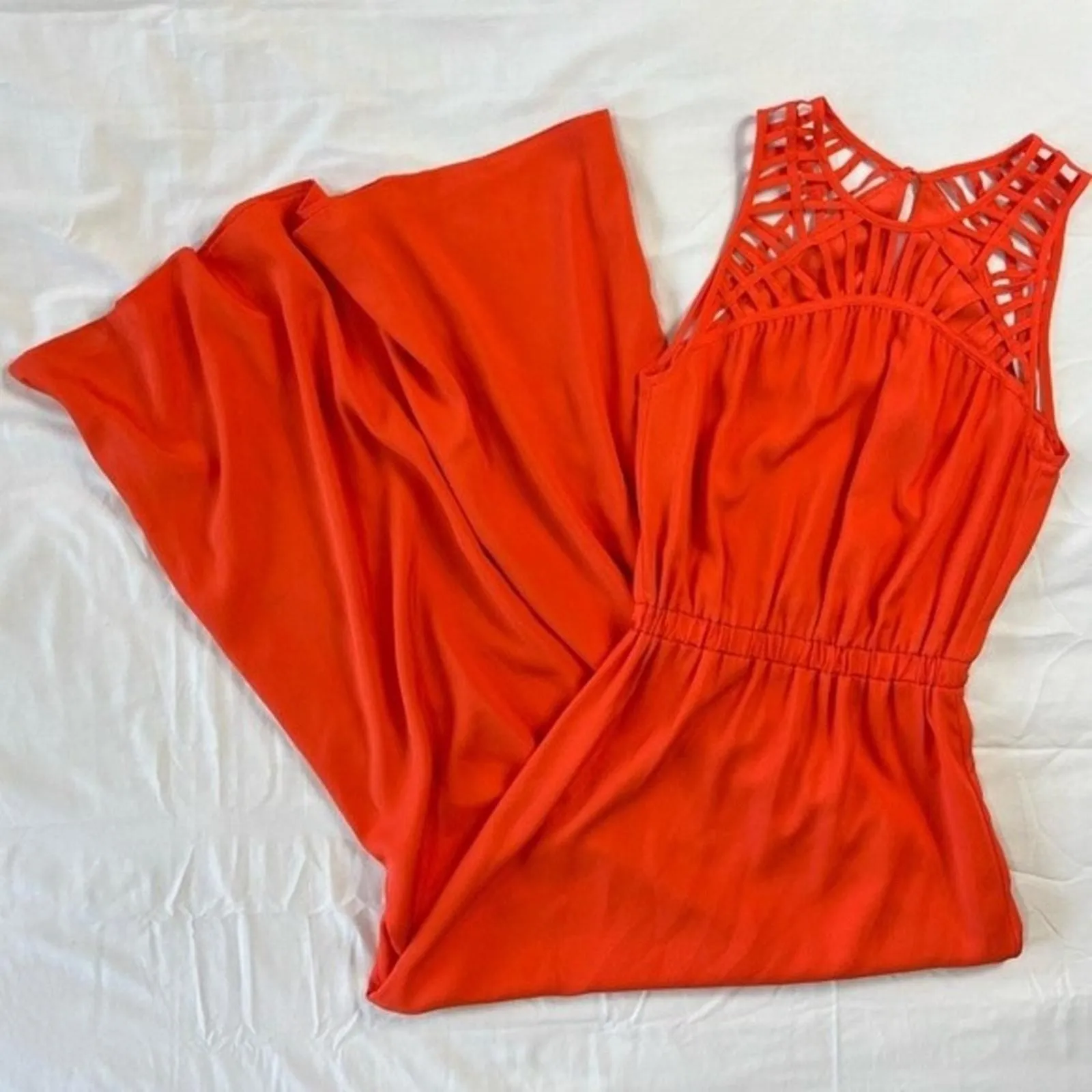 Product image for Gianni Bini Women's XS Maxi Dress Orange Sleeveless Flowy Long - pre-owned---good - Gianni Bini