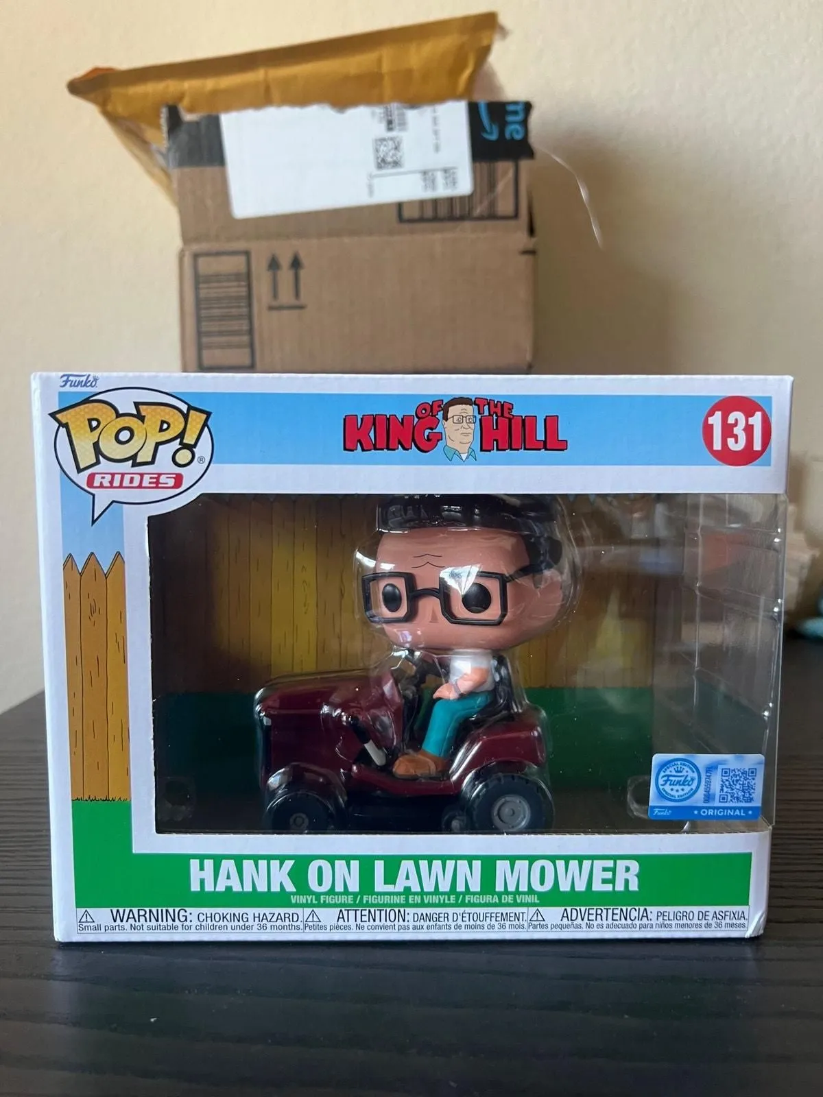 Product image for NEW IN HAND EXCLUSIVE Hank Hill on Lawn Mower Funko Pop RIDE #131 King of Hill