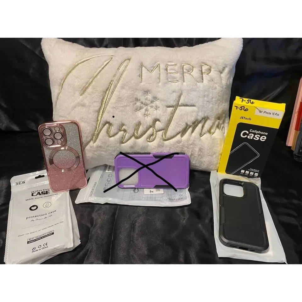 Product image for Brand New iPhone 15 Pro Phone Case - Pink Sparkle Or Black Cover - iPhone 15 ProCase - brand-new