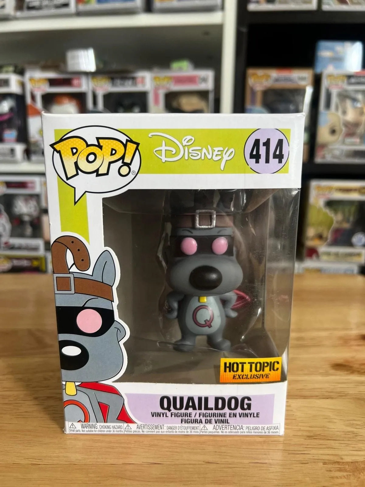 Product image for VAULTED EXCLUSIVE Quaildog Funko Pop #414 Disney Doug Porkchop Dog Hot Topic Toy 