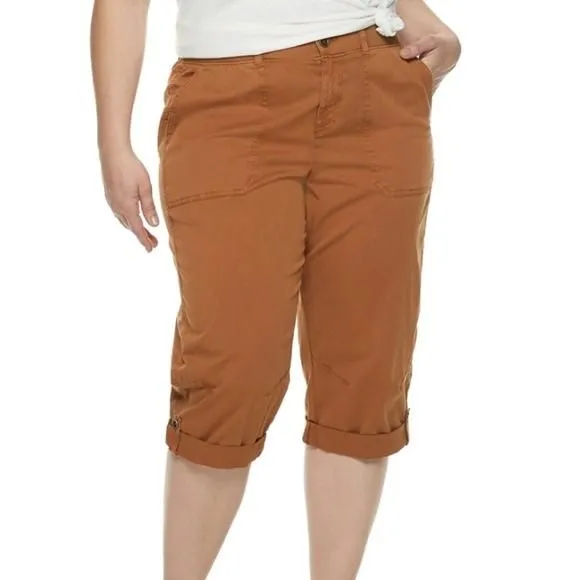 Product image for 🤎 3/$35 24W 😊 Cinnamon Latte utility capris