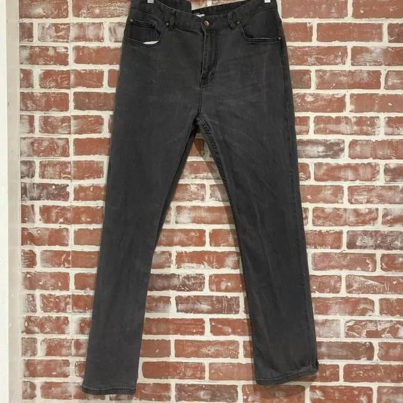Product image for A3 Men’s Robert Geller + Five Four Gray Hunter Straight Leg Denim Jeans Size 38