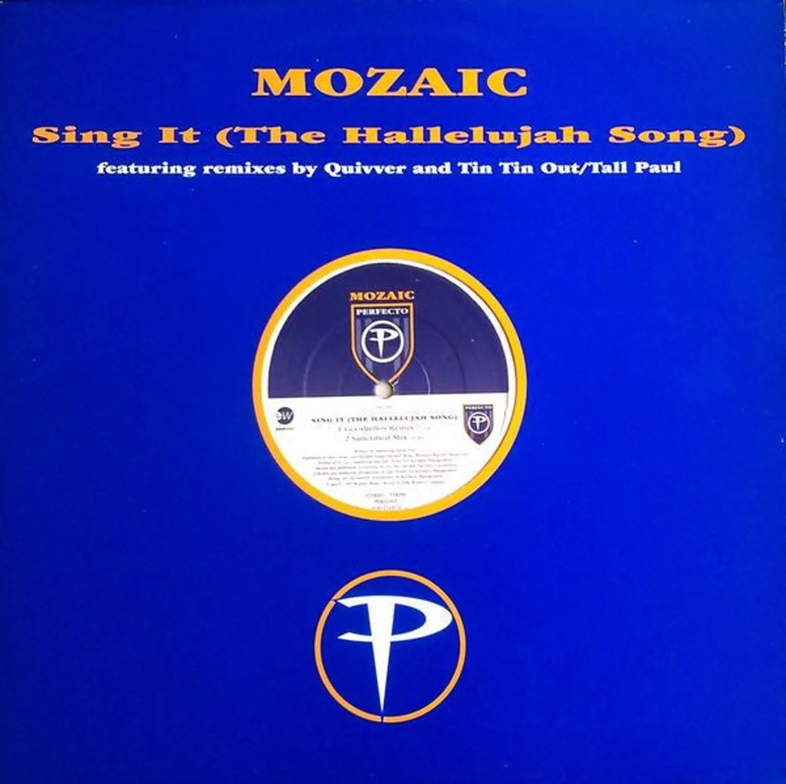 Product image for Mozaic - Sing It (The Hallelujah Song) (12")