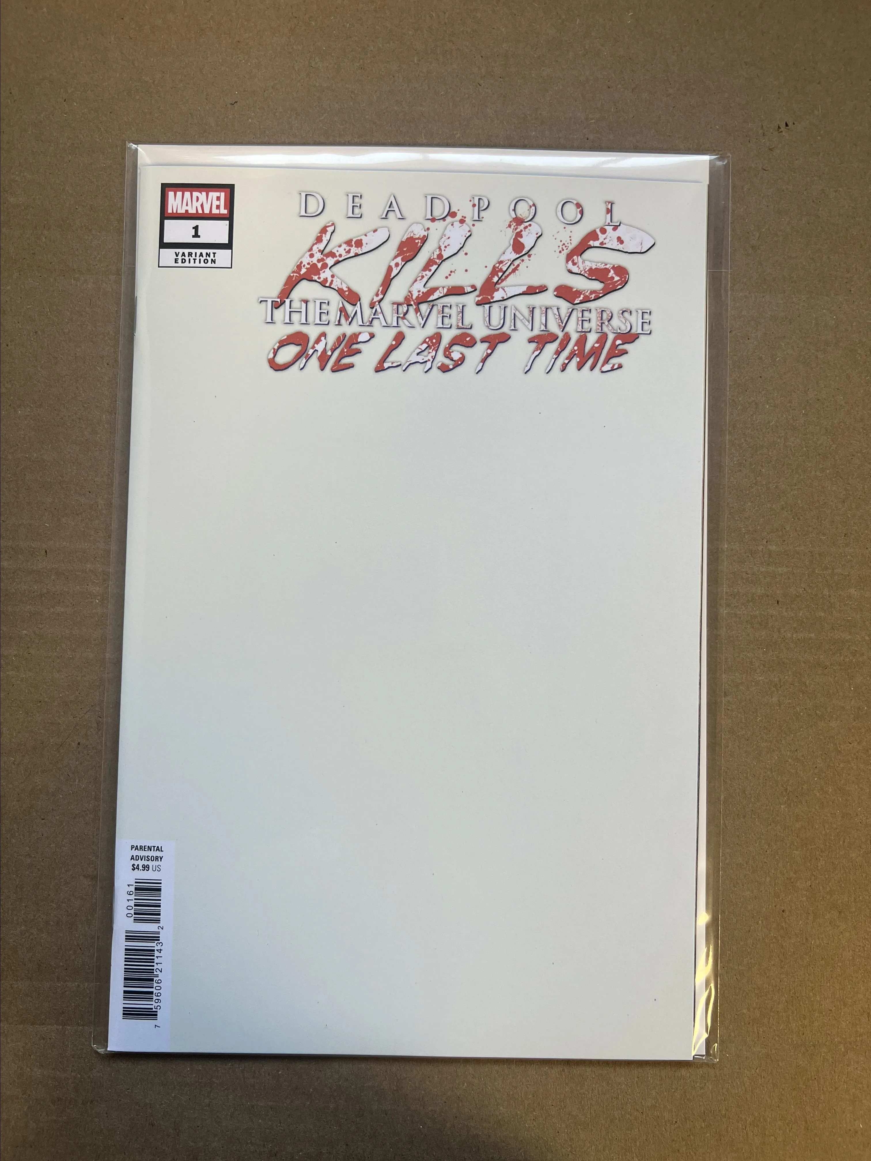 Product image for BLANK VARIANT: DEADPOOL KILLS THE MARVEL UNIVERSE ONE LAST TIME #1