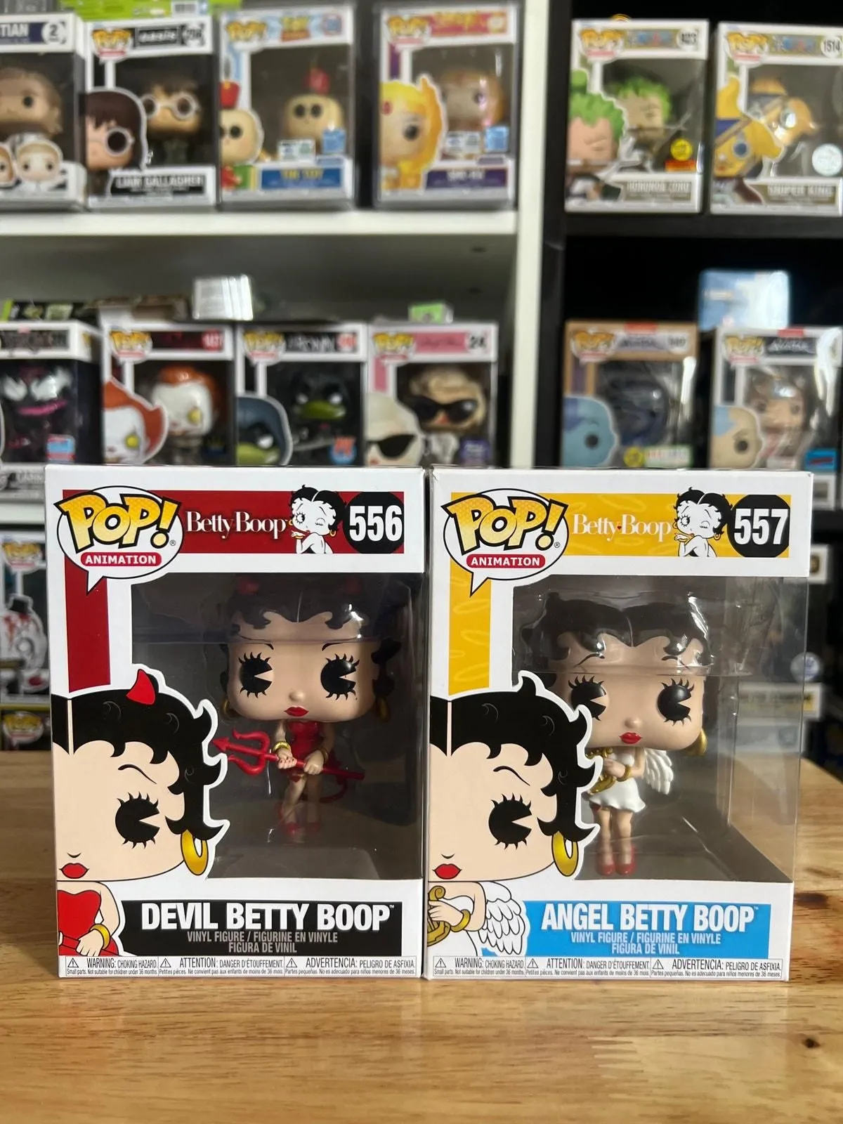 Product image for VAULTED Betty Boop Angel & Devil Funko Pops #556 #557 Animation Max Fleischer