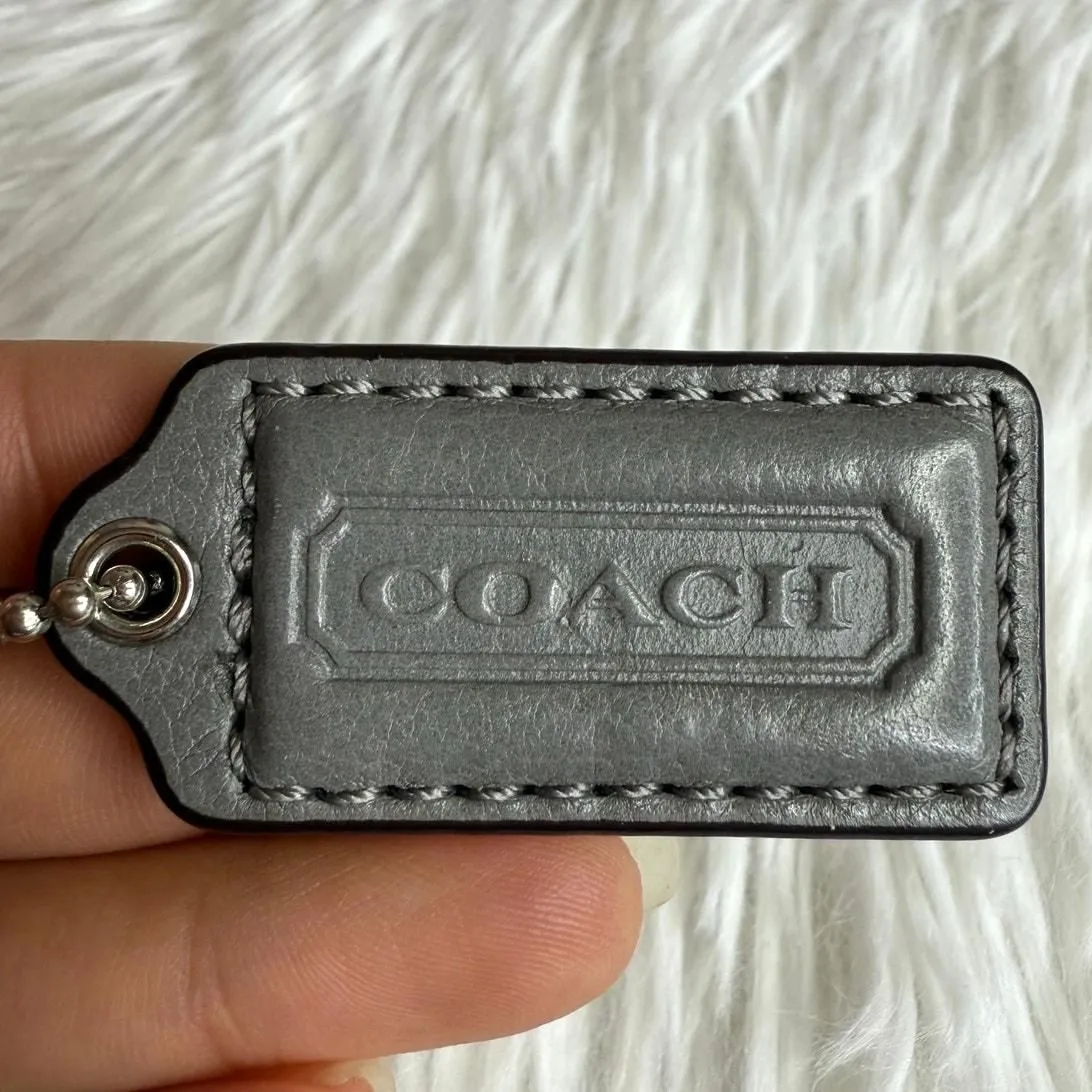 Product image for 1.5" COACH Gray Fob Bag Charm Hang tag Hangtag