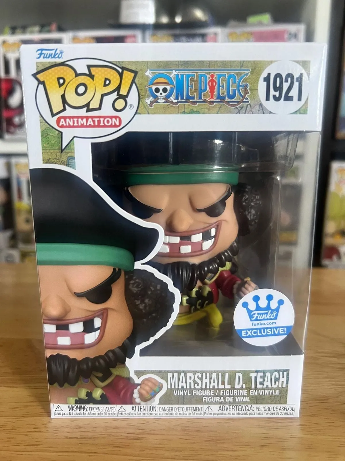 Product image for NEW IN HAND EXCLUSIVE Marshall D. Teach One Piece Funko Pop #1921 Anime Manga