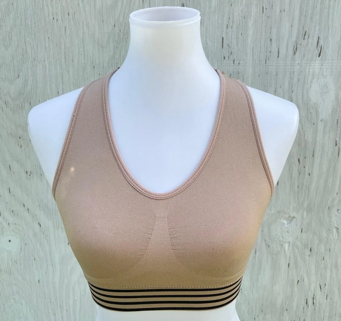 Product image for Spark Tan & Black Sports Bra Size S/M Pre-Loved - pre-owned---good - Spark
