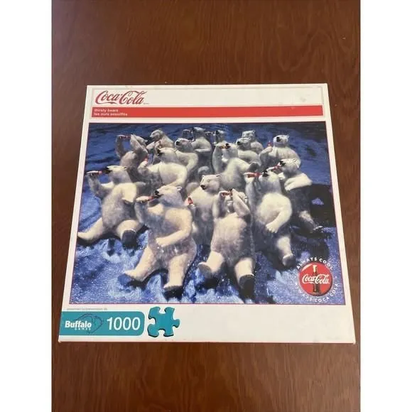 Product image for Buffalo Games Coca-Cola Thirsty Bears 1,000 Piece Jigsaw Puzzle Coke By Buffalo