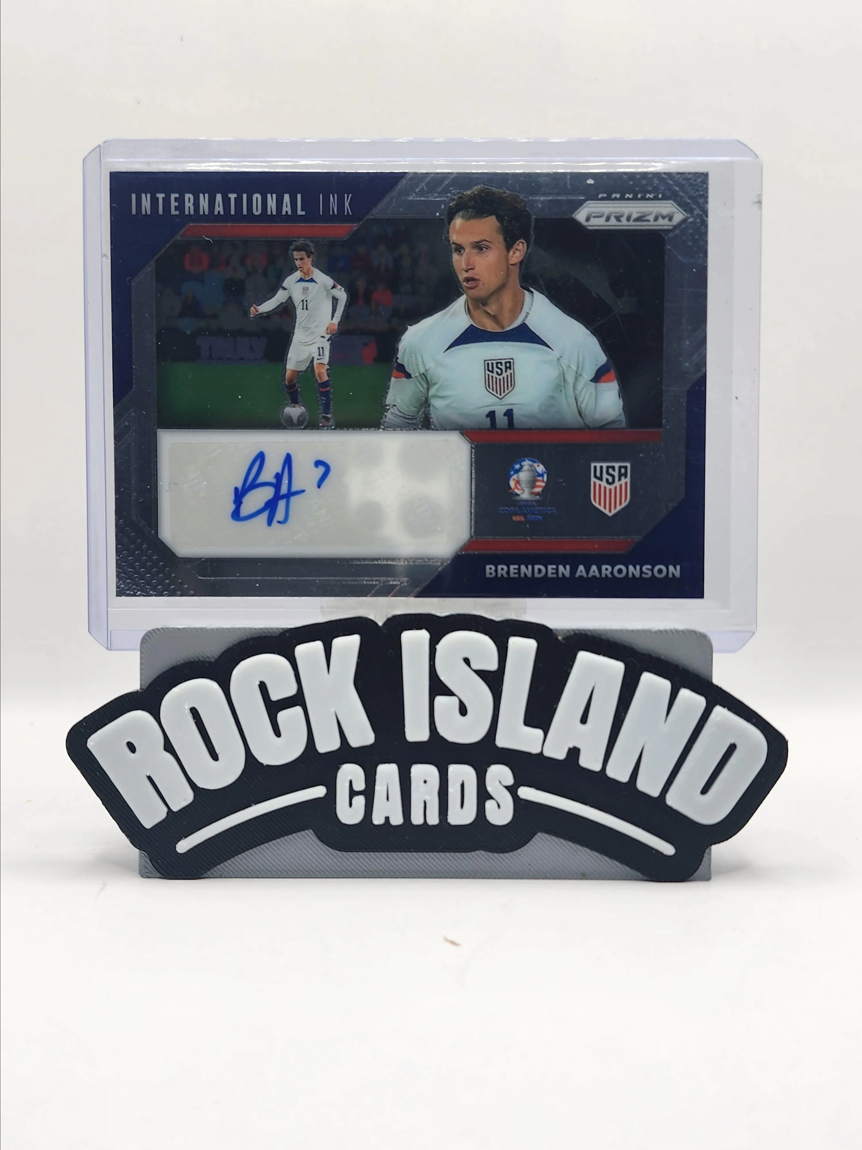 Product image for Brenden Aaronson 2024 Panini Prizm #II-BA International ink Autograph