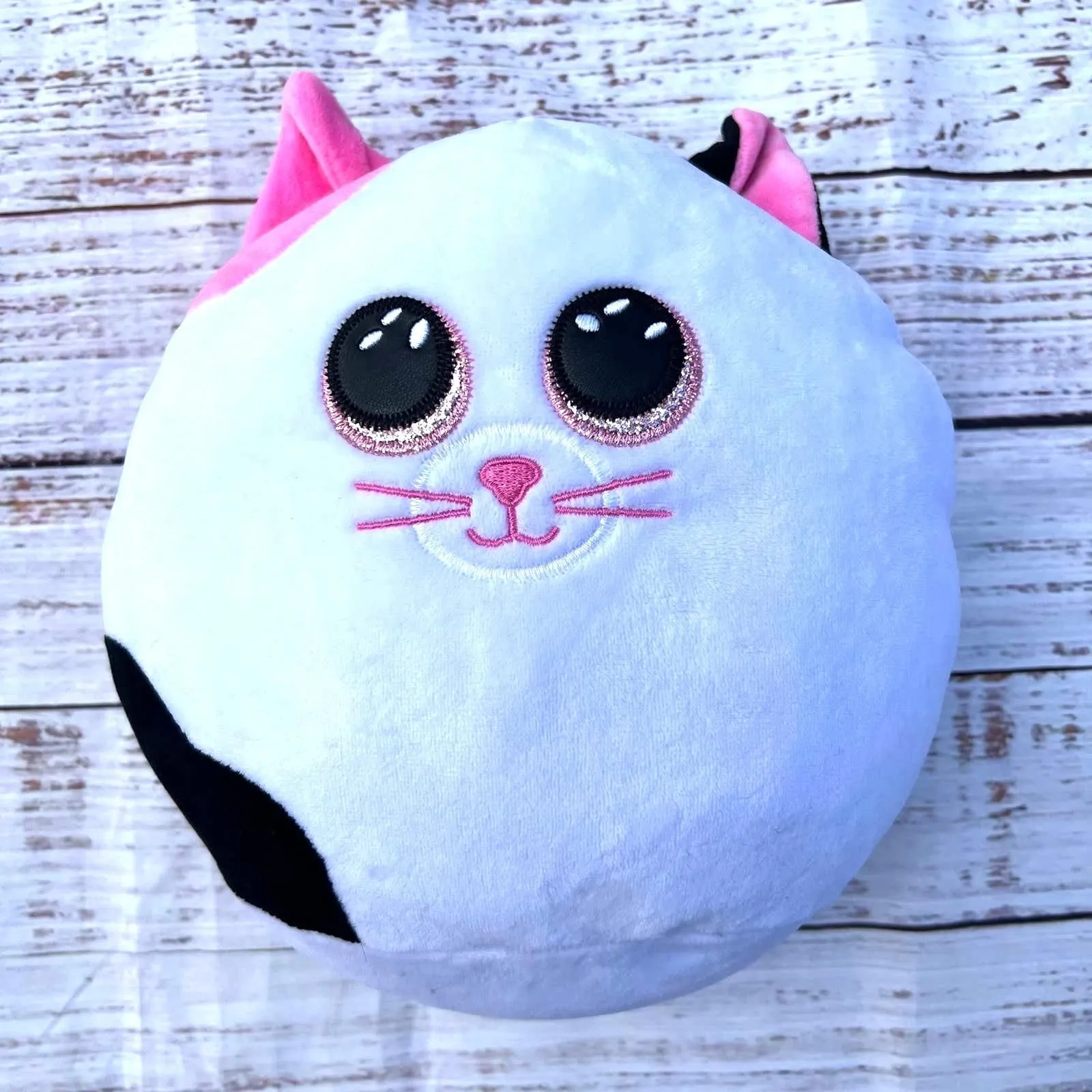 Product image for TY Squish A Boos Muffin Black & White Cat Plush Doll Pre-Loved - cat - used