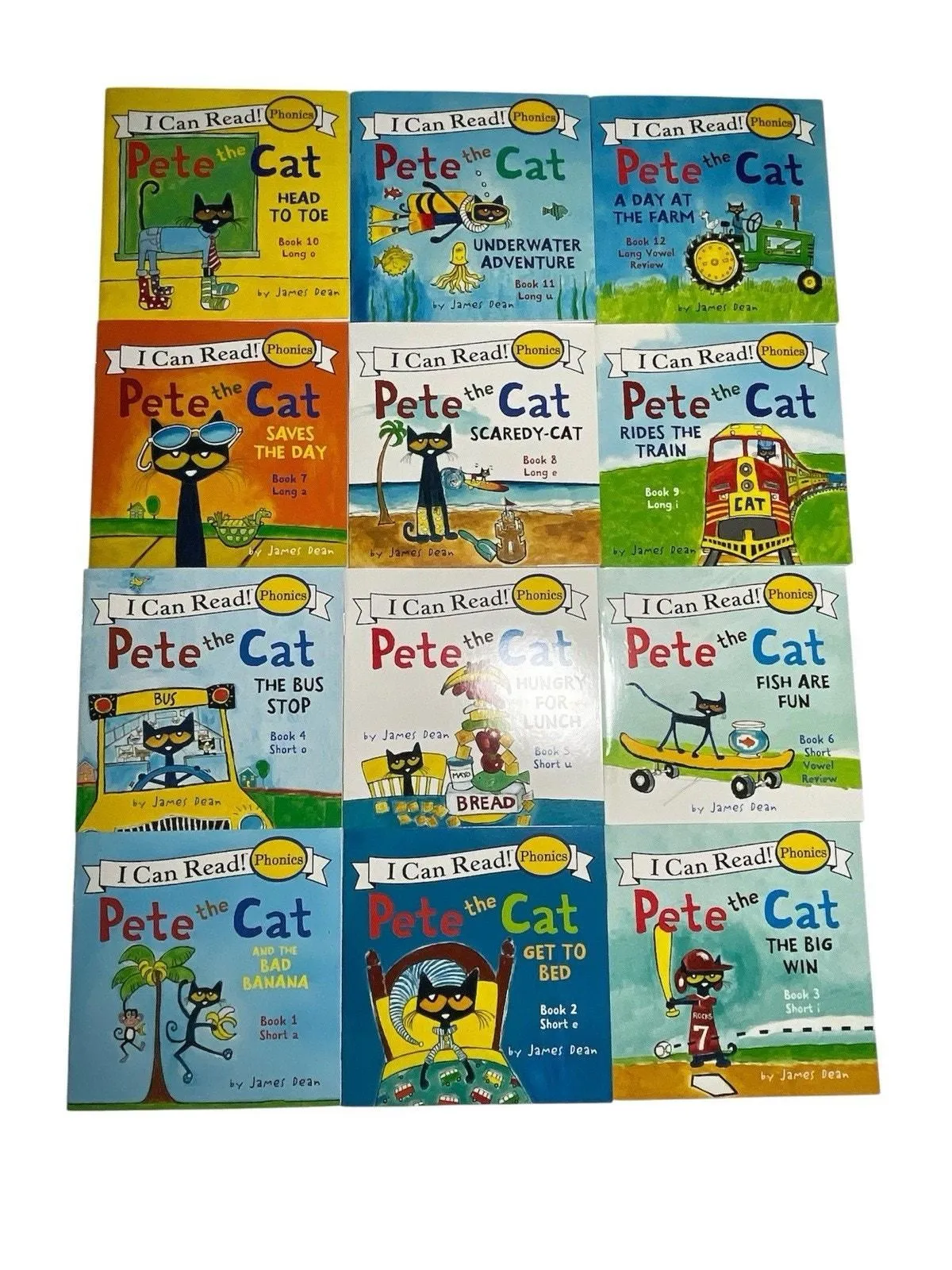Product image for Pete the Cat I Can Read! Phonics Kids Books Lot of 12 Boxed Set - very-good