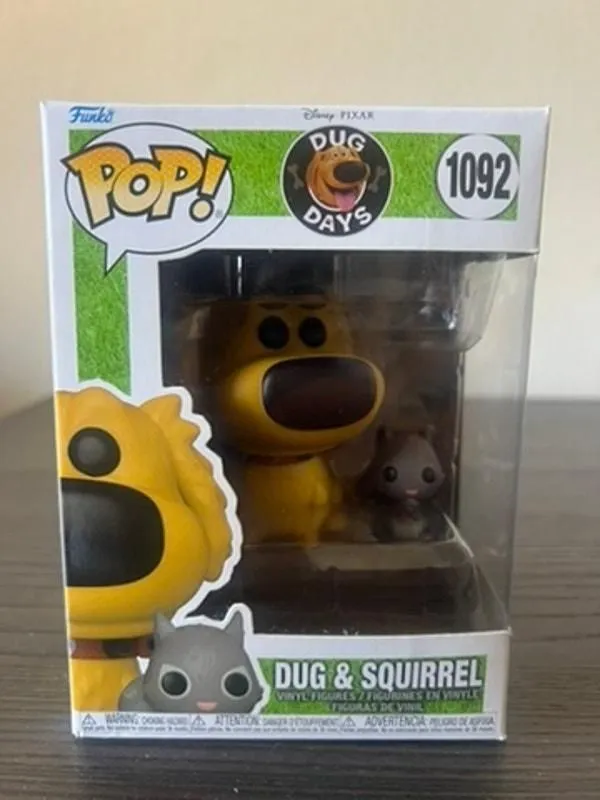 Product image for Dug w/ Squirrel Funko Pop #1092 Up Disney Pixar Days Animation Dog Cartoon Figure