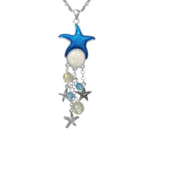 Product image for Ocean Blue Starfish Charm Necklace
