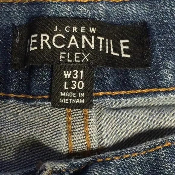 Product image for J crew mercantile whitewash blue jeans back pocket size 30