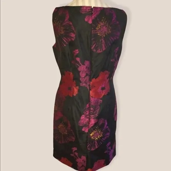 Product image for Tahari Arthur S Levine shift dress Black Floral sleeveless NEW without Tag