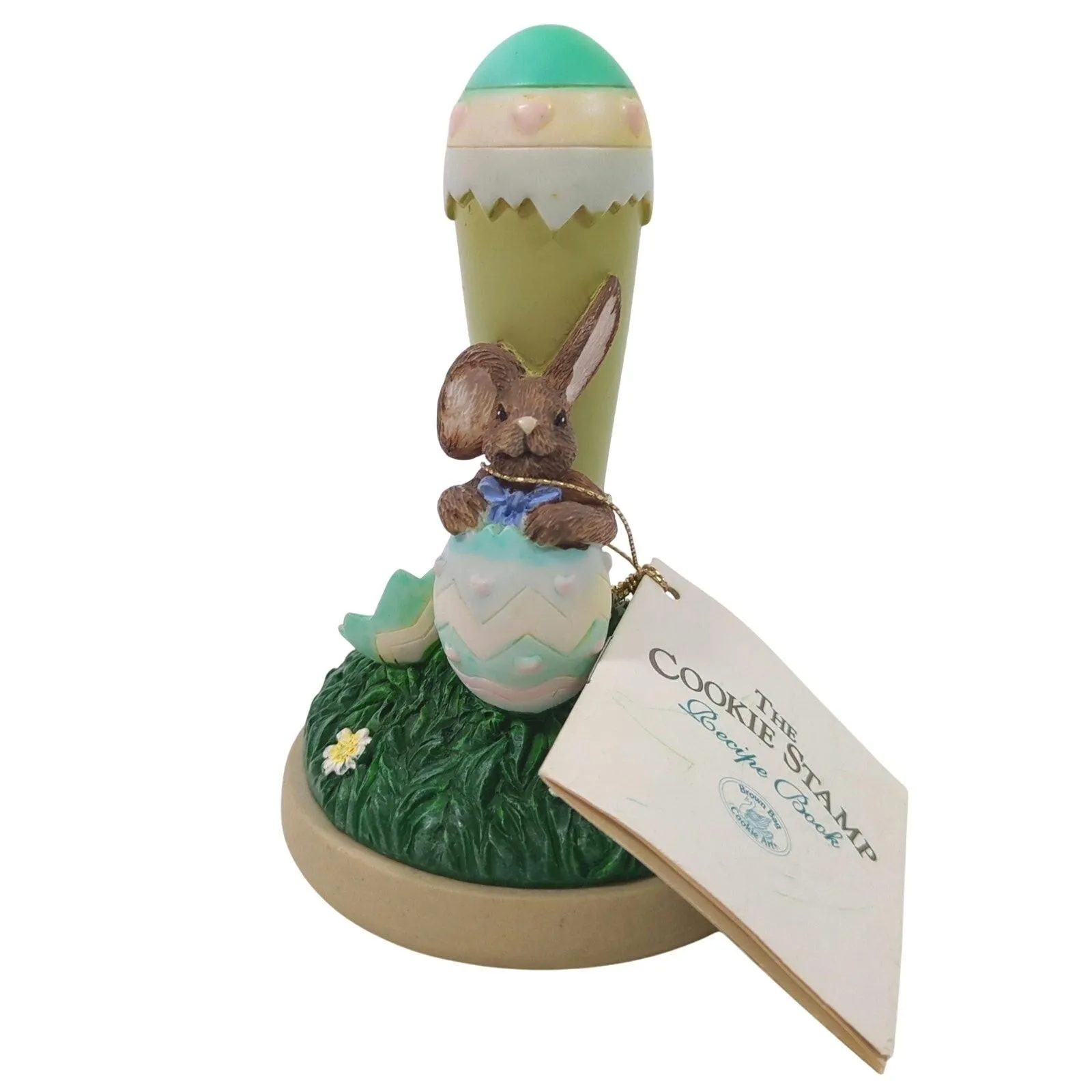 Product image for Easter Egg & Bunny Brown Bag Cookie Stamp 1995 Hill Design w Tag Recipe Book