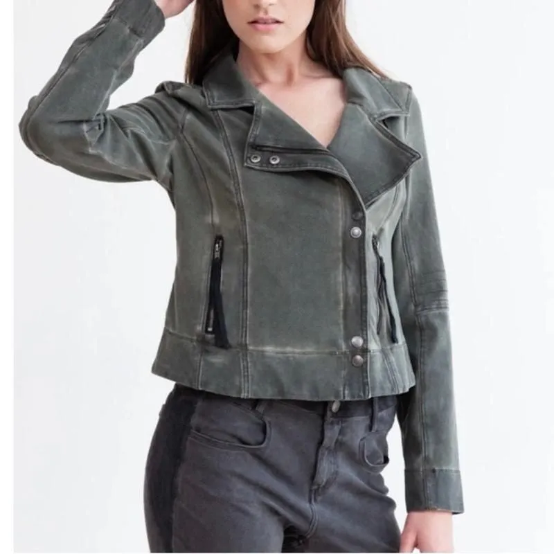 Product image for Marrkesh Anthropologie Moto Green Jacket Size Small - pre-owned---good - Anthropologie Marrakech 