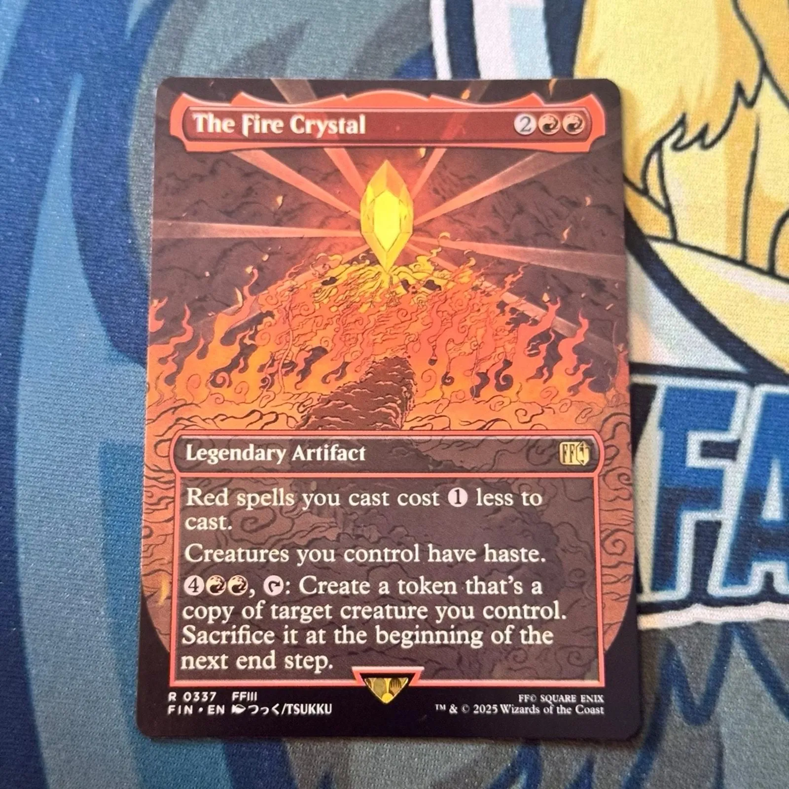 Product image for The Fire Crystal Borderless MTG Final Fantasy