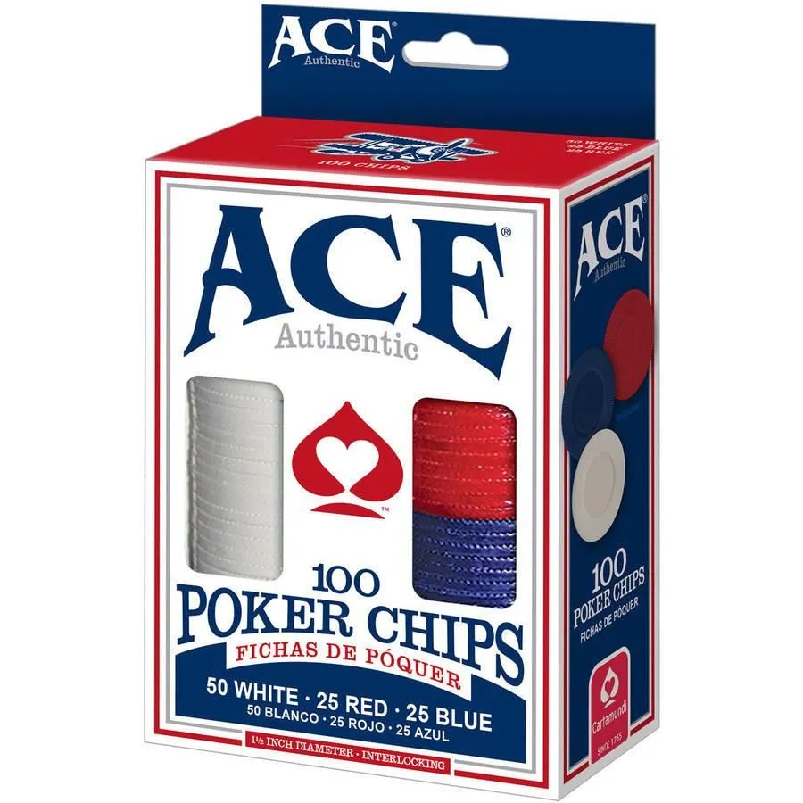 Product image for Ace 100 Count Poker Chips