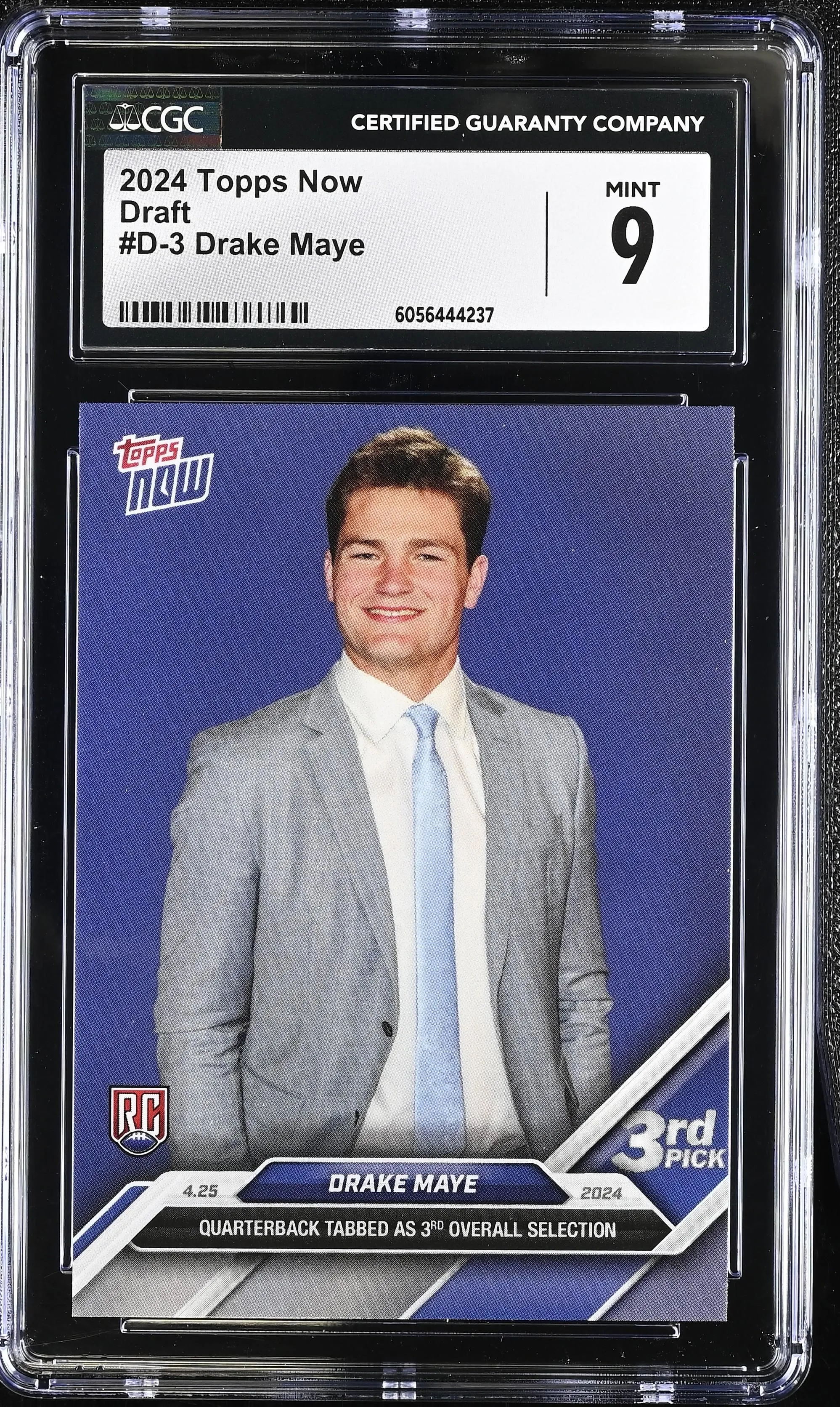 Product image for 2024 Topps Now Drake Maye #D-3 Draft CGC 9