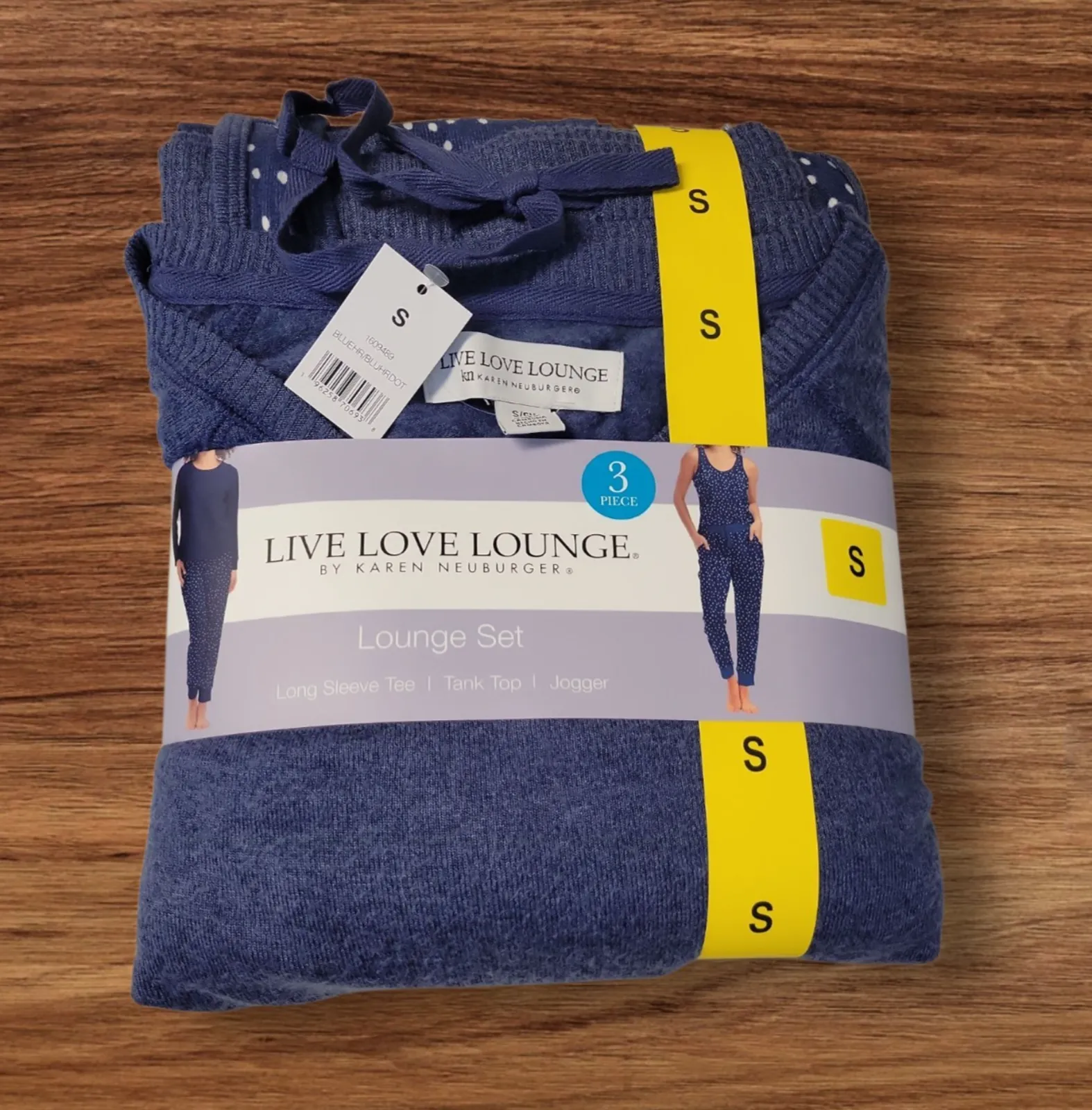 Product image for Live Love Lounge Karen Neuburger Polka Dot 3 Piece Pajama Set Loungewear Size S - Karen Neuburger